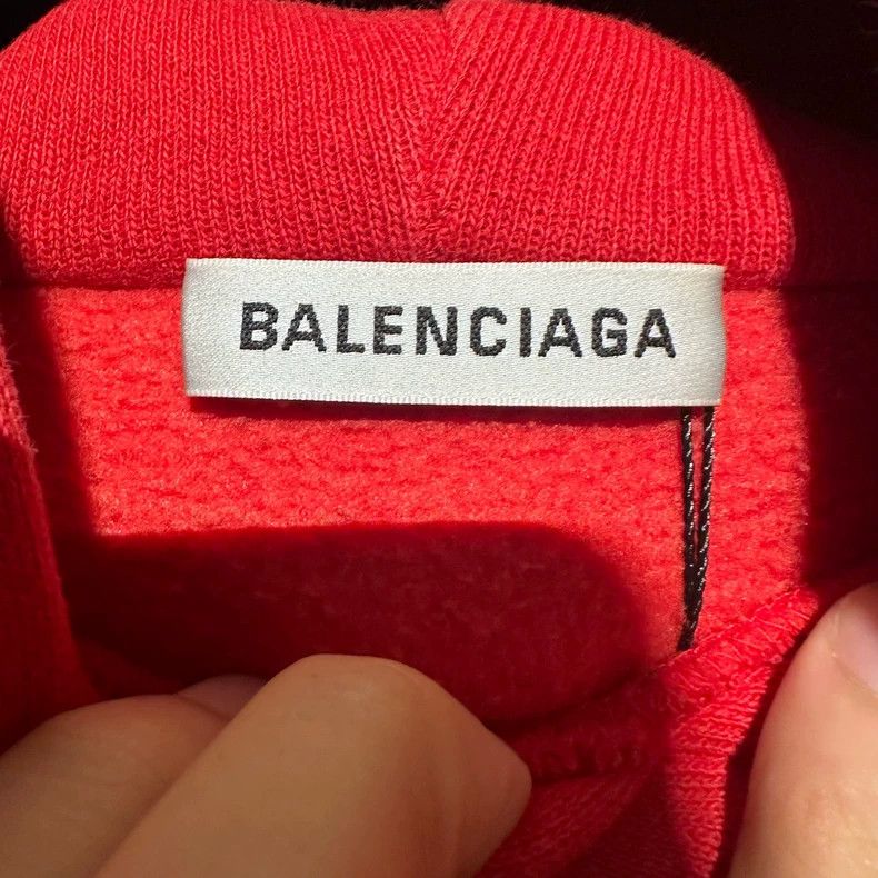 Balenciaga Balenciaga Red Casual Hooded Sweatshirt Size US S / EU 44-46 / 1 - 3 Thumbnail