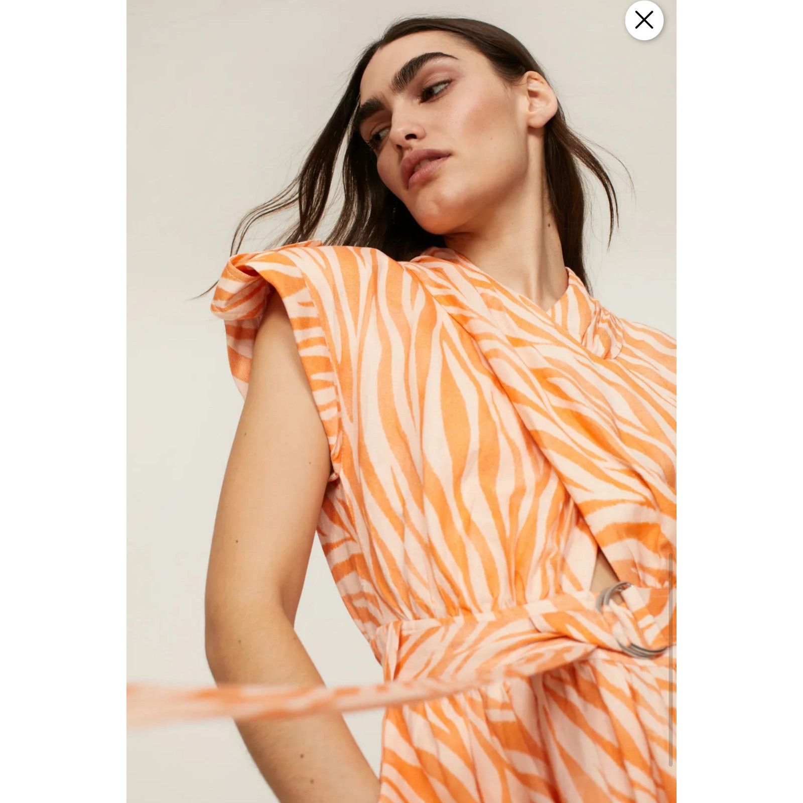 Derek Lam 10 Crosby Derek Lam Collective, Cross Front Midi Dress, size: 46 Size L / US 10 / IT 46 - 4 Thumbnail
