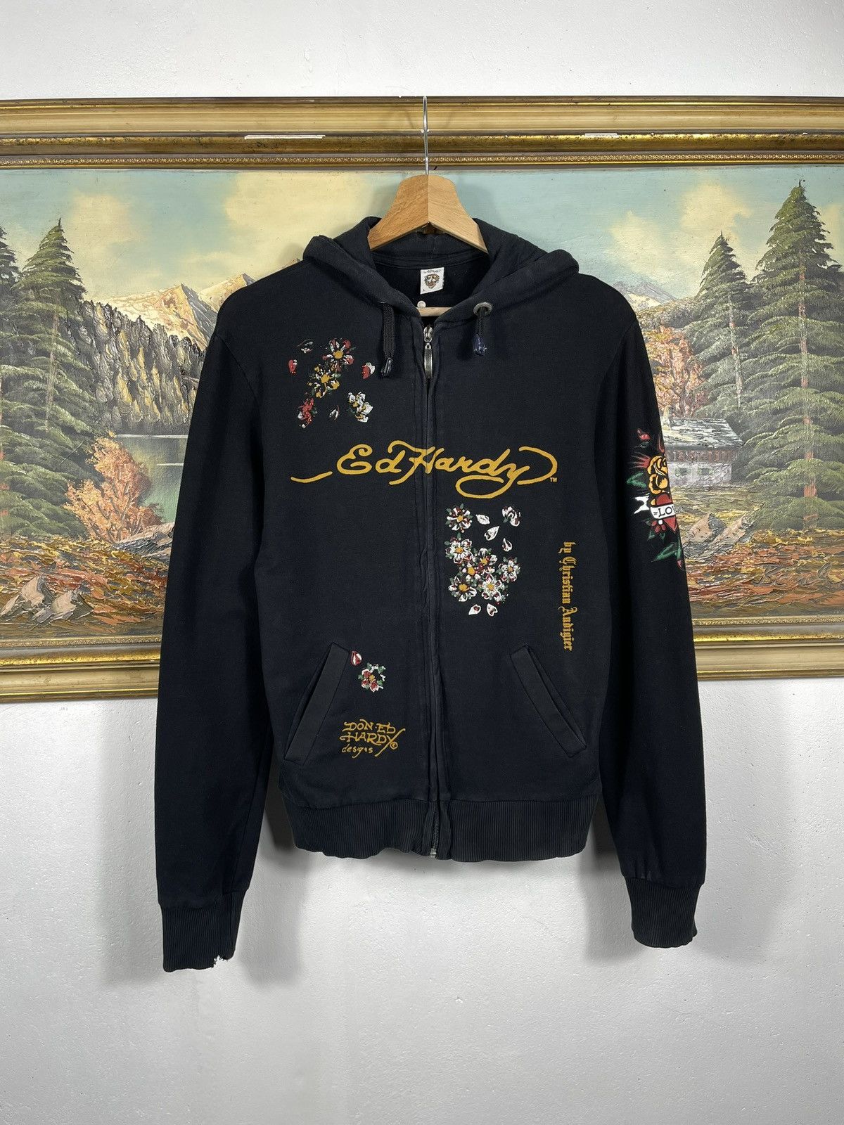 トップス 00s Christian Audigier double zip hoodie 00s Christian Audigier double zip hoodie - メルカリ