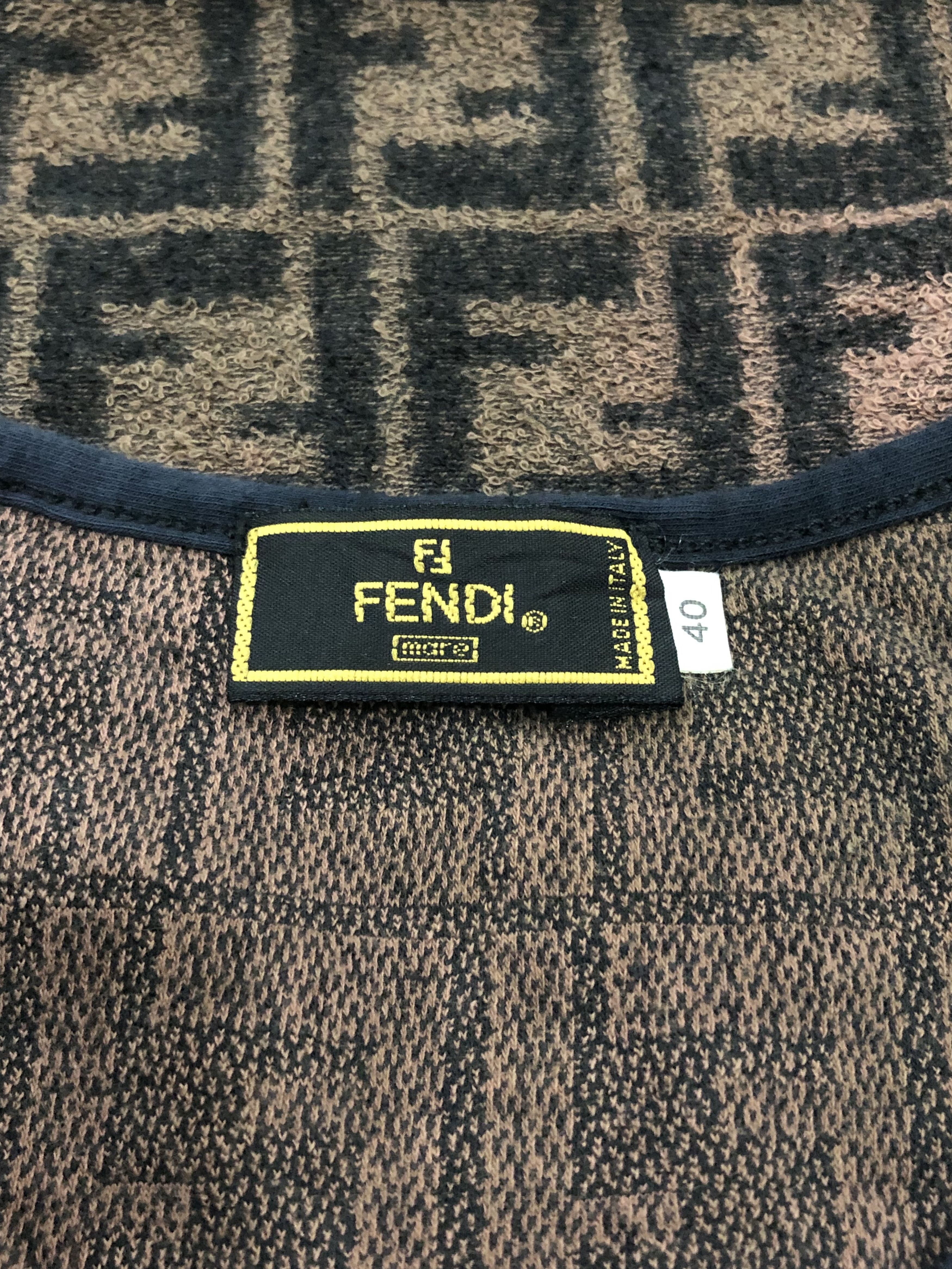 Fendi Vintage Fendi Bodysuits Monogram Fleece Tshirt Size S / US 4 / IT 40 - 3 Thumbnail