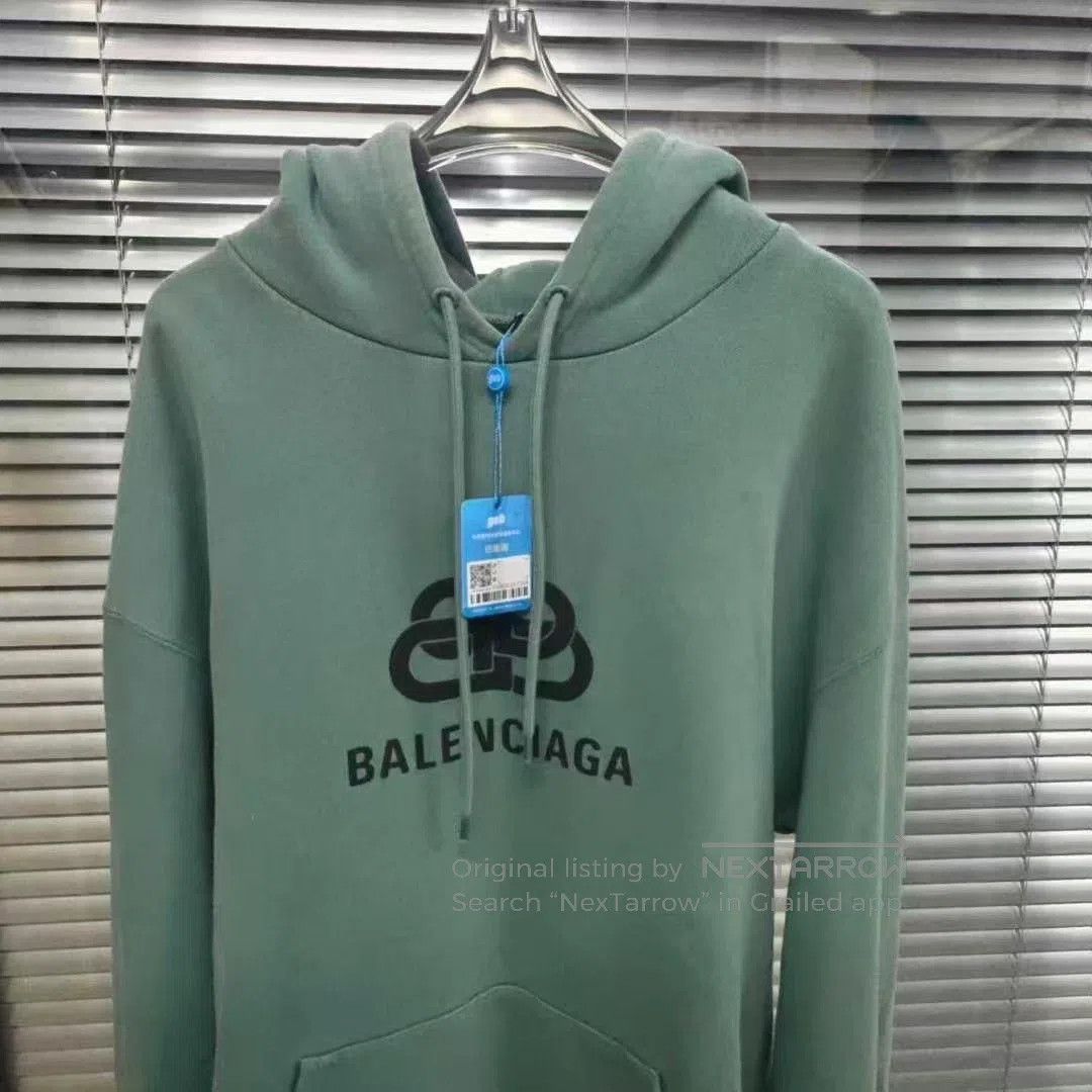 Japanese Brand Balenciaga Haze Green Lock Button Hoodie S. Size US S / EU 44-46 / 1 - 2 Thumbnail