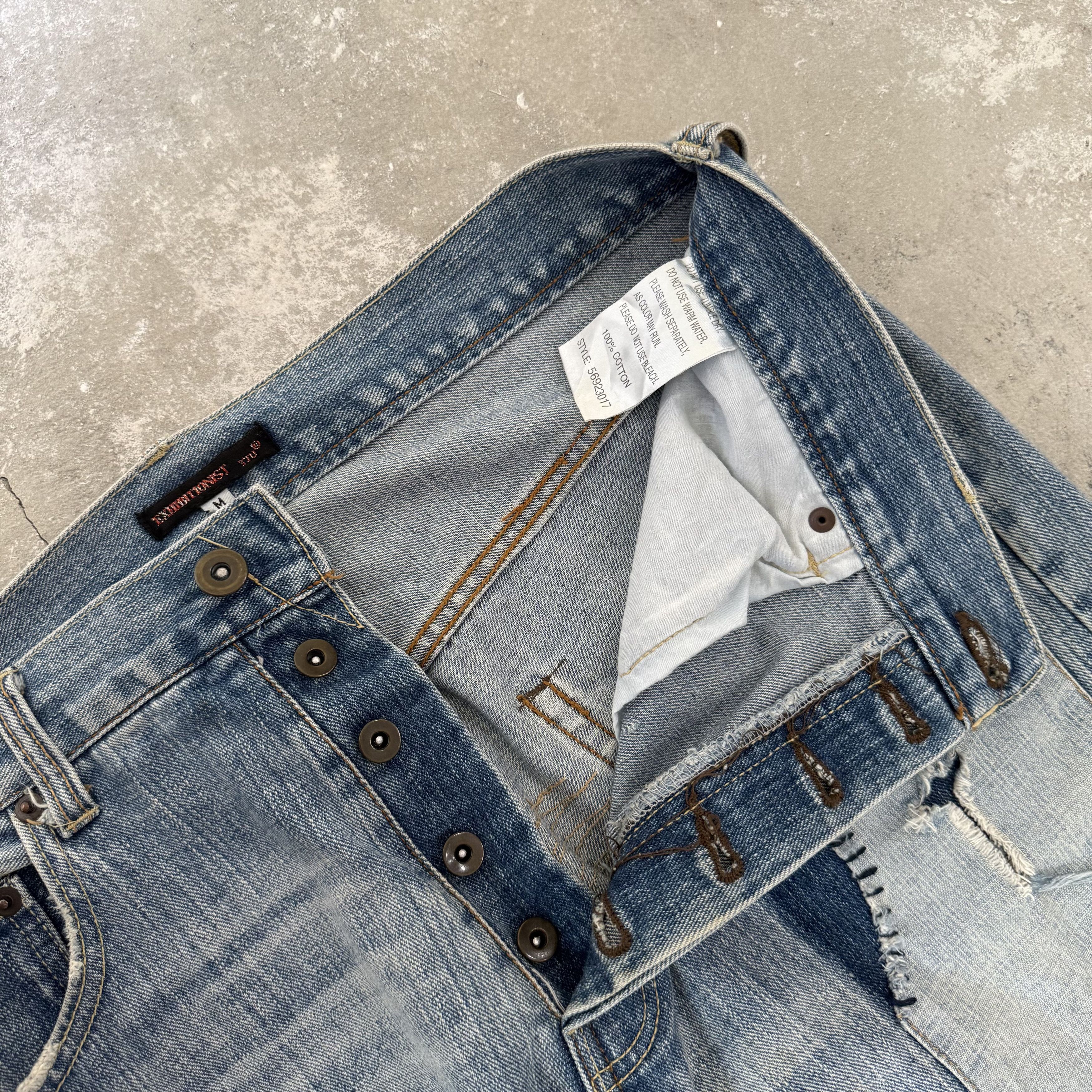 Japanese Brand Exhibitionist Japan Distressed Patchwork Denim Size US 32 / EU 48 - 10 Thumbnail