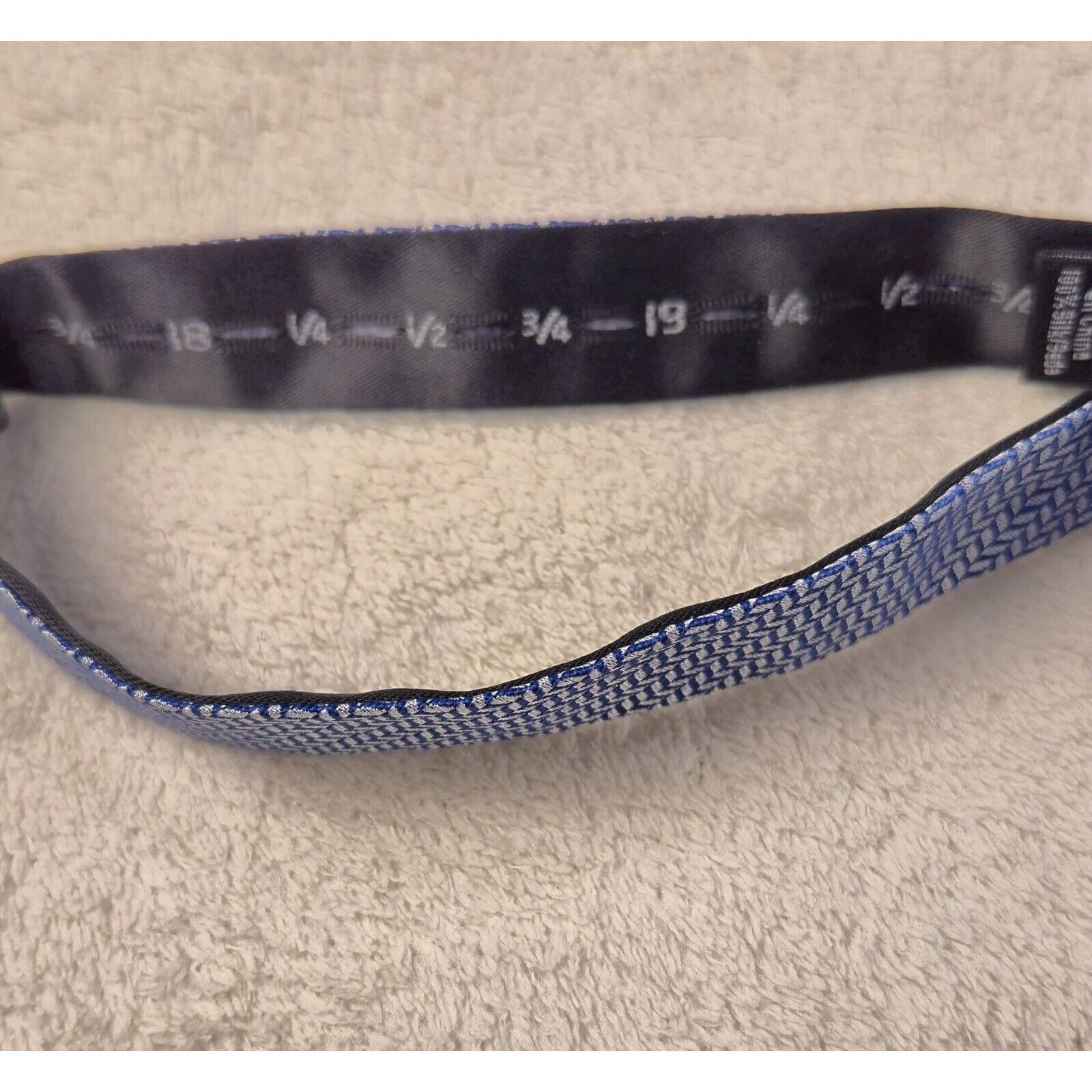 Vince Camuto Vince Camuto Bow Tie Adjustable Silk Blue Hand Made Stretch Size ONE SIZE - 7 Thumbnail