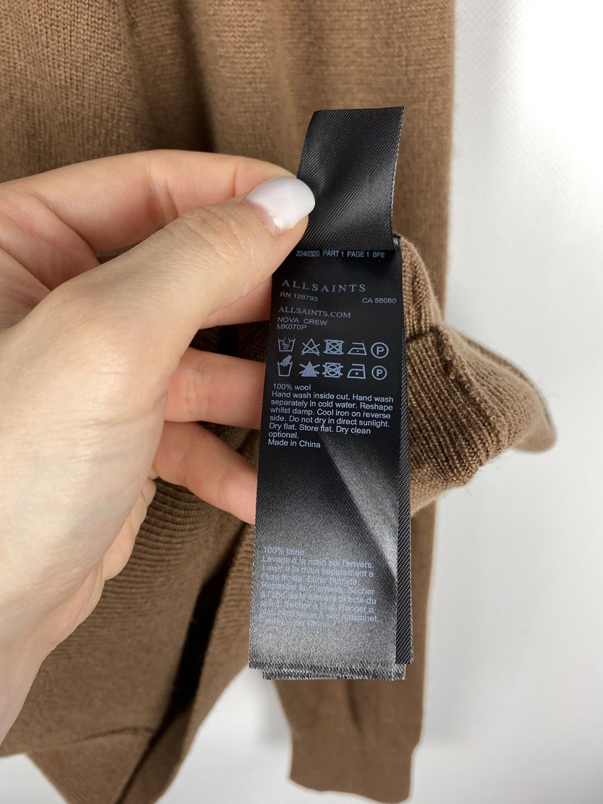 Allsaints × Japanese Brand Allsaints Nova Crew men’s wool sweater pullover size Xl Size US XL / EU 56 / 4 - 11 Thumbnail