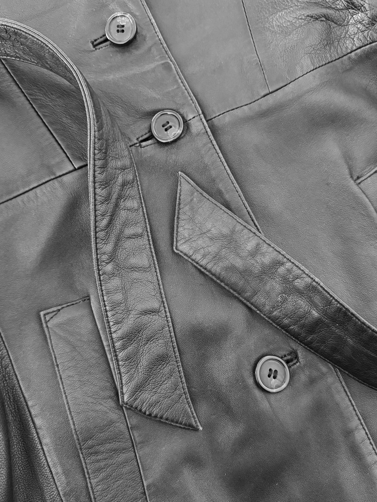 Vintage Iconic super long matrix leather coat Size M / US 6-8 / IT 42-44 - 4 Thumbnail