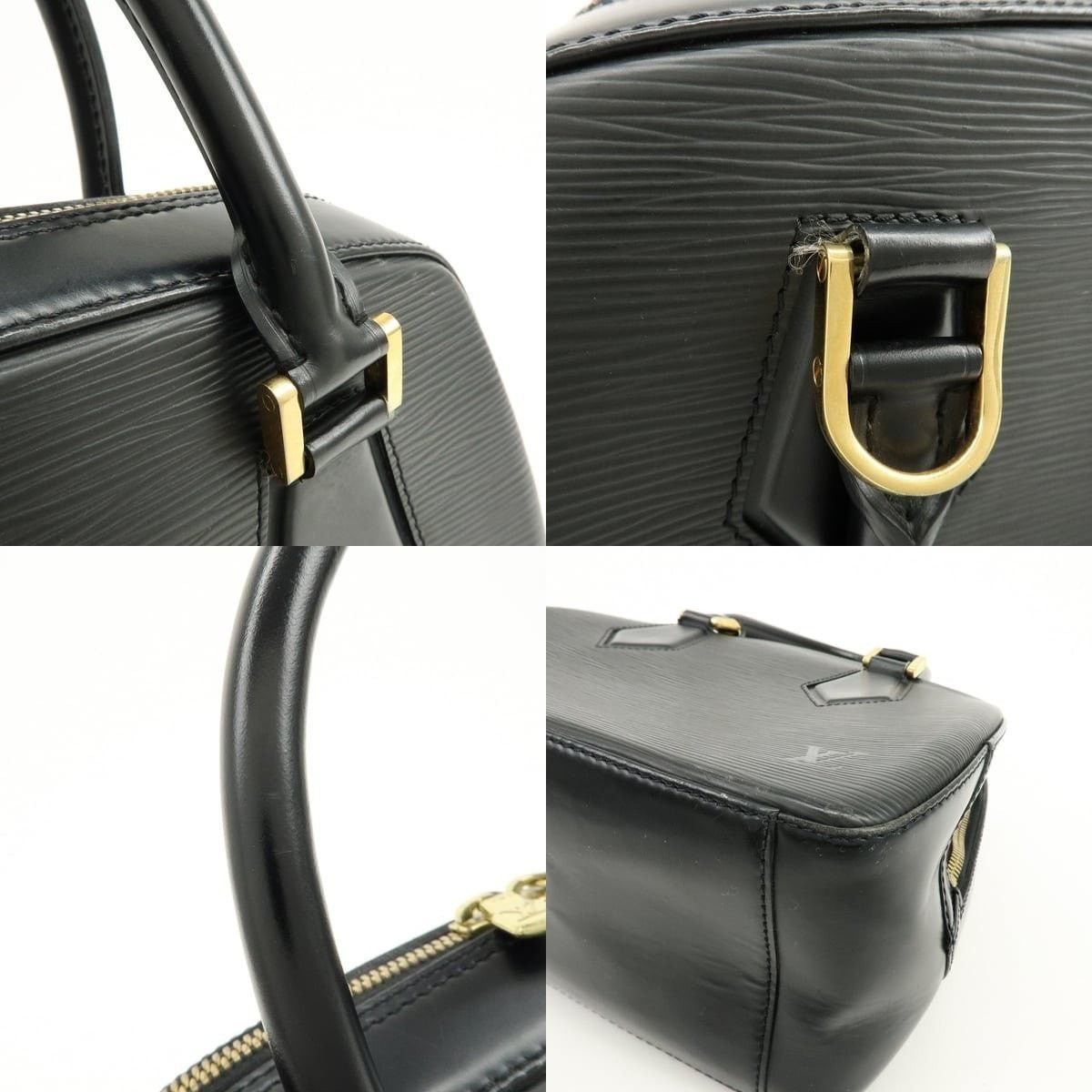 Louis Vuitton Louis Vuitton Epi Sablons Top Handle Bag Black Size ONE SIZE - 4 Thumbnail
