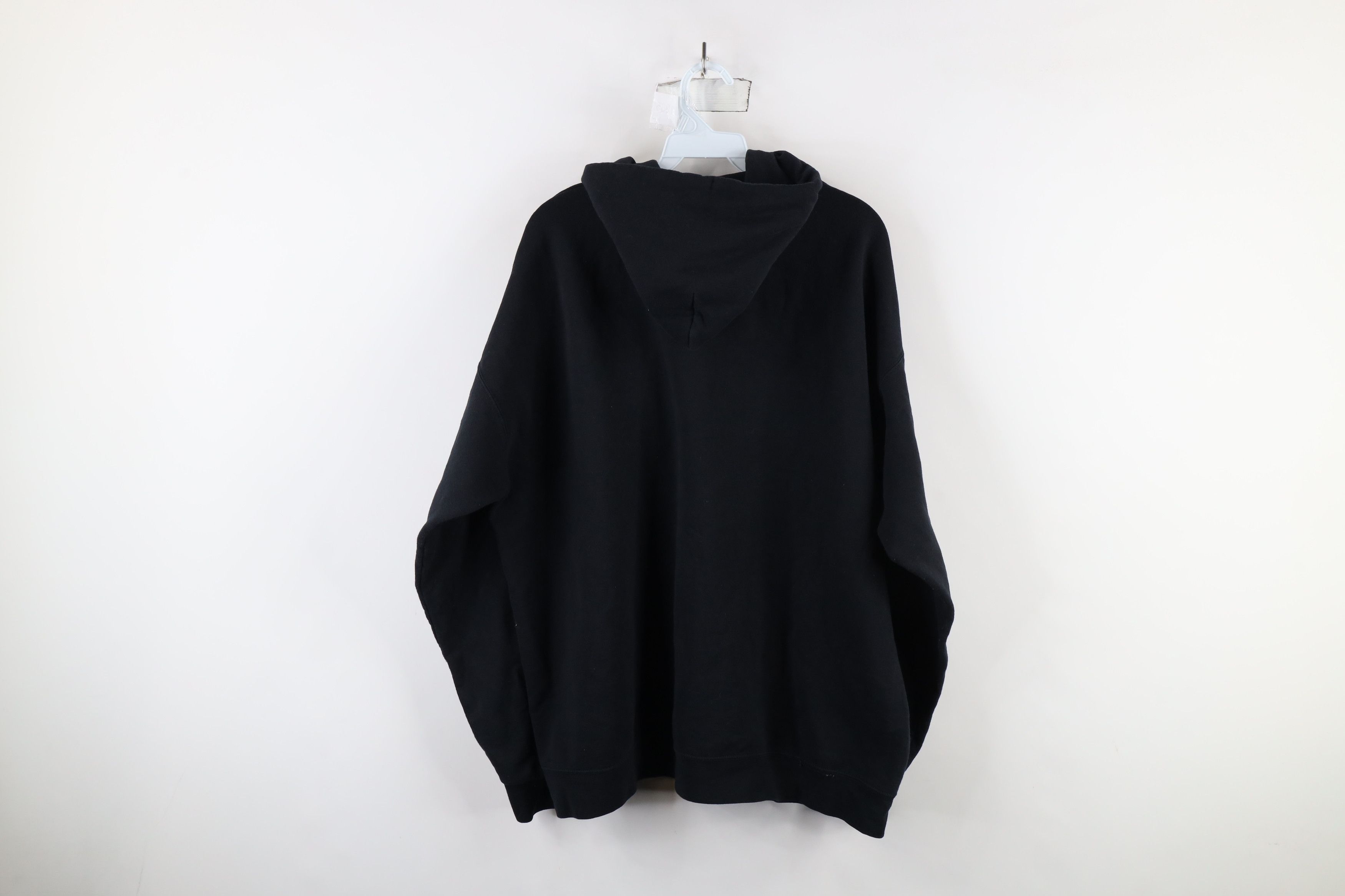 Vintage Vintage 90s Streetwear Faded Blank Hoodie Sweatshirt Black Size US XL / EU 56 / 4 - 7 Thumbnail