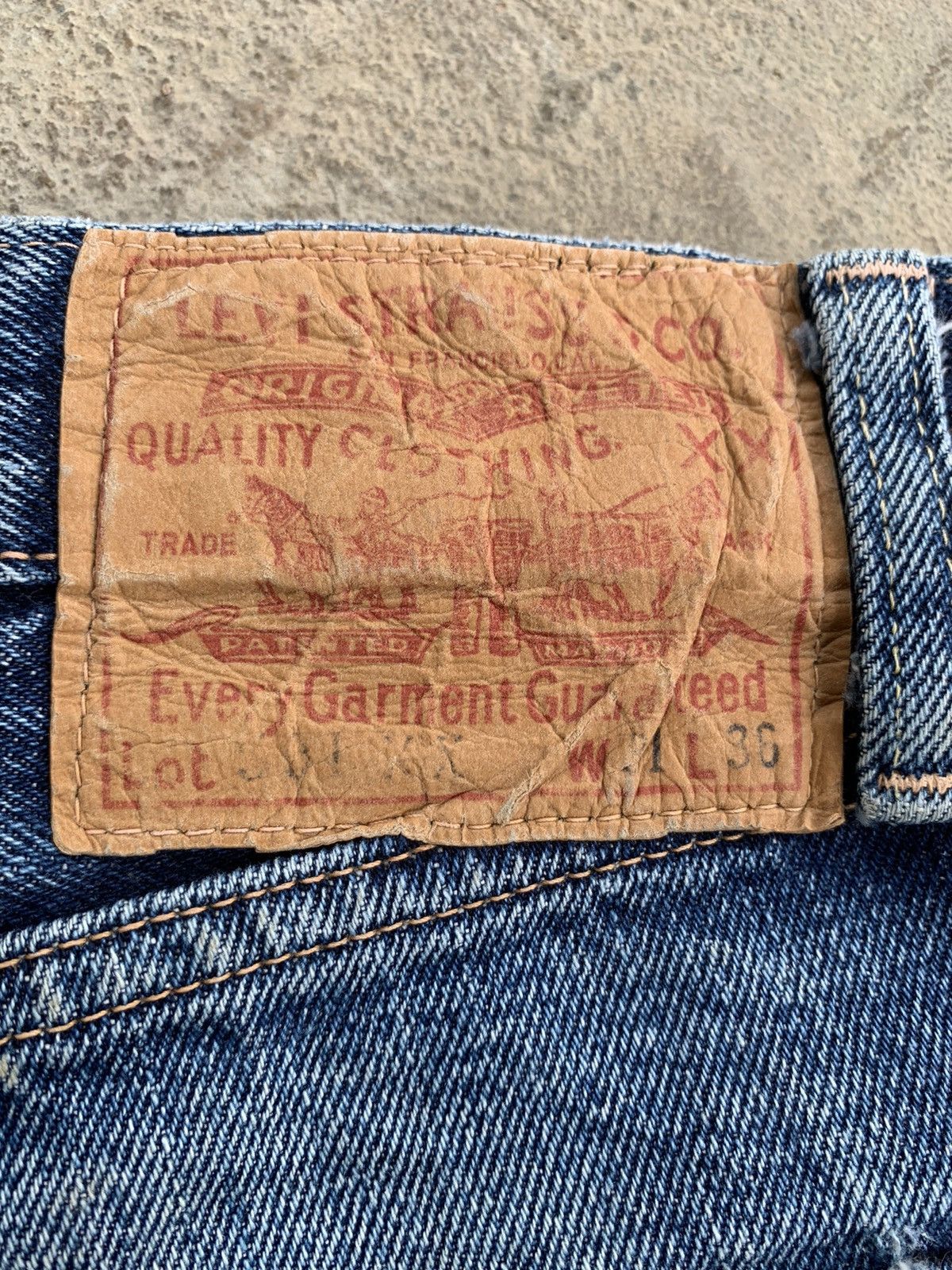 Levi's Vintage Levis Big E 501XX Selvedge Distressed Denim Size US 30 / EU 46 - 7 Thumbnail