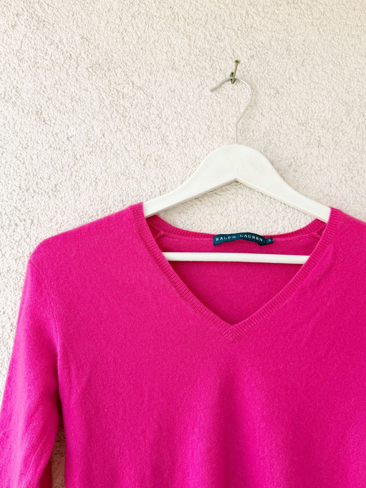 Polo Ralph Lauren Ralph Lauren Pink Cashmere Sweater V-Neck Size S Luxury Size S / US 4 / IT 40 - 2 Thumbnail