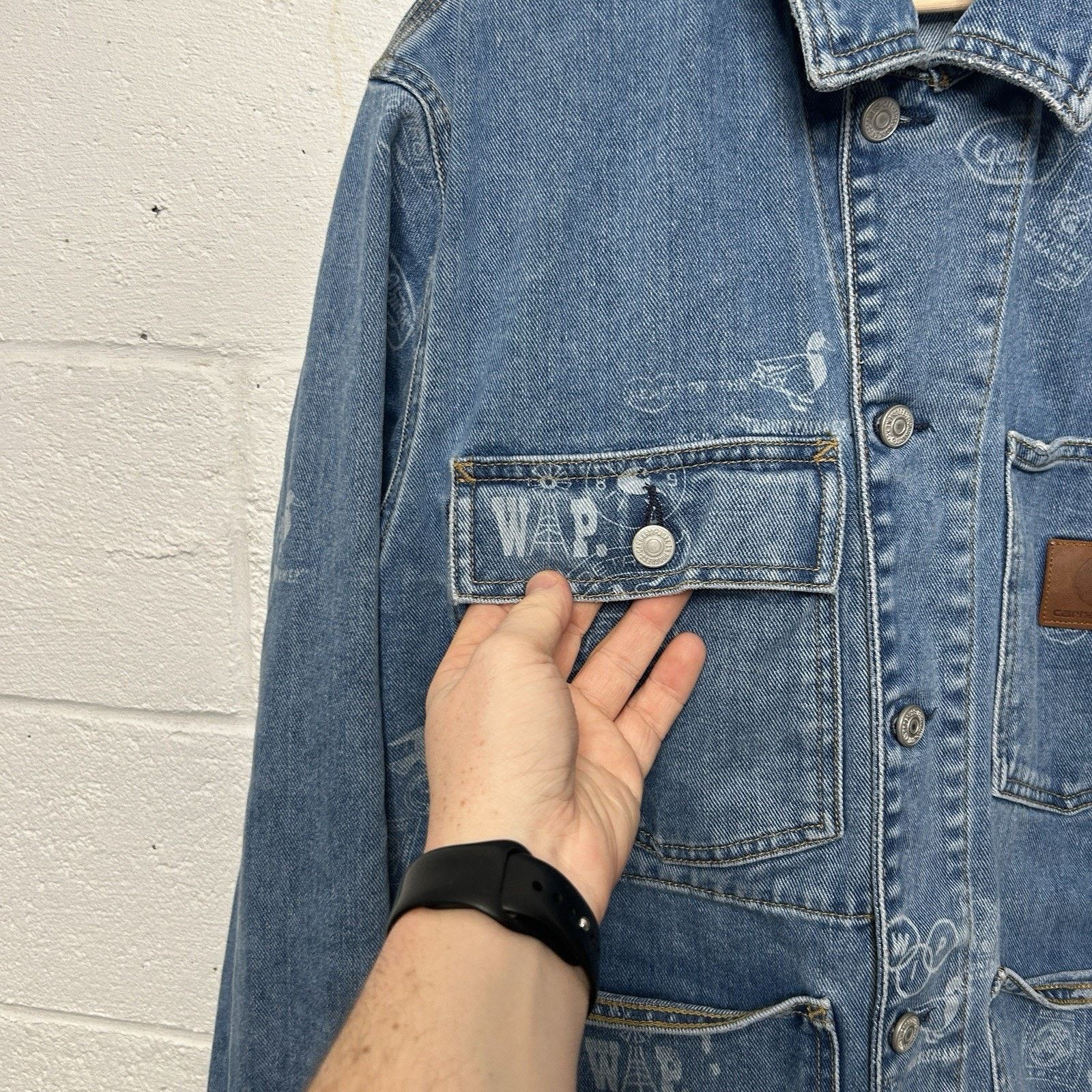 Carhartt Carhartt WIP Denim Stamp Print Jacket “Blue” 1033743 Size US M / EU 48-50 / 2 - 9 Thumbnail
