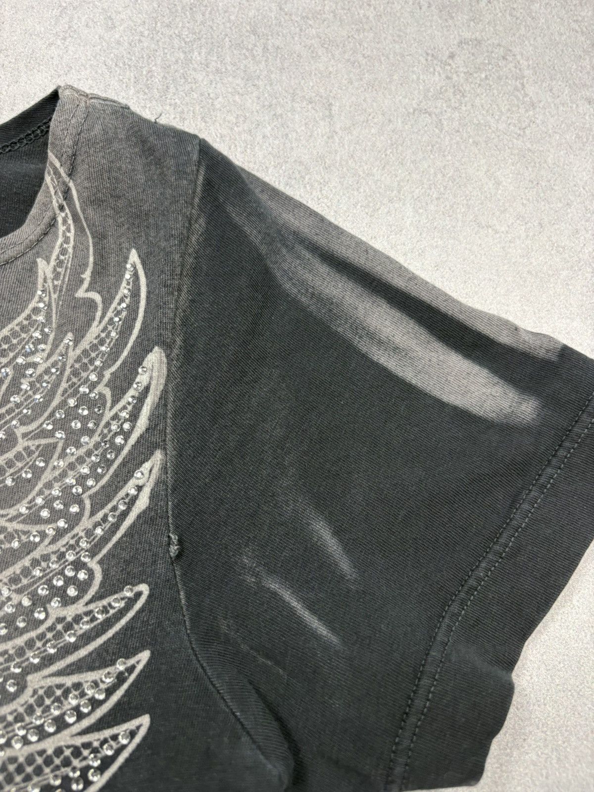 Affliction Affliction Live Fast Wings Cross Tee Rhinestone Graphic USA Size S / US 4 / IT 40 - 9 Thumbnail