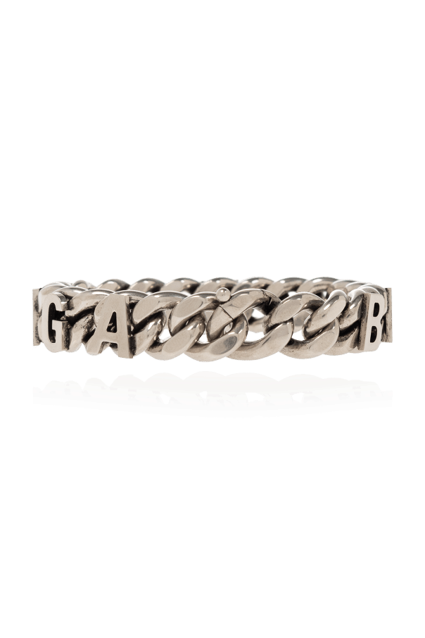 Balenciaga o1srvl11e0425 Size: S / Chain Logo Bracelet in Silver Size ONE SIZE - 3 Thumbnail
