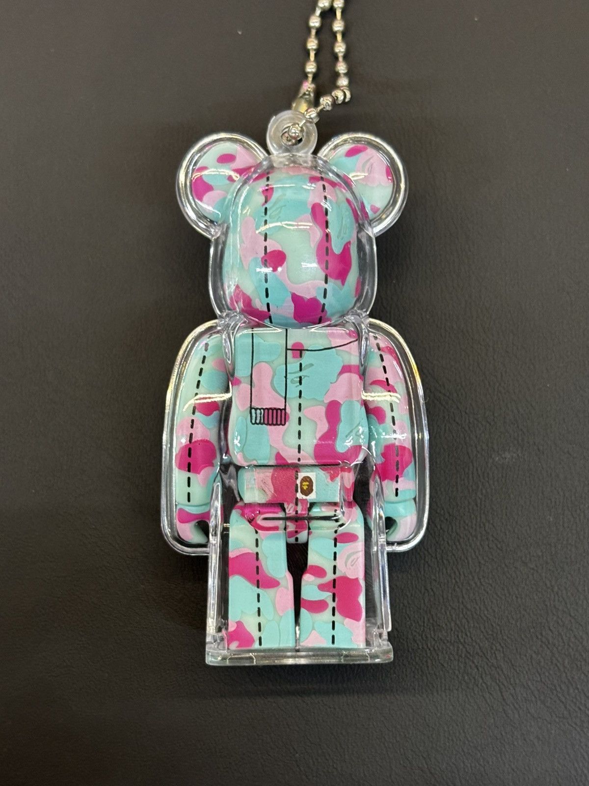 Bape × Disney × Medicom Toy Bape x Bearbrick Medicom Toy 100% Blue A Bathing Ape Camo Size ONE SIZE - 2 Thumbnail