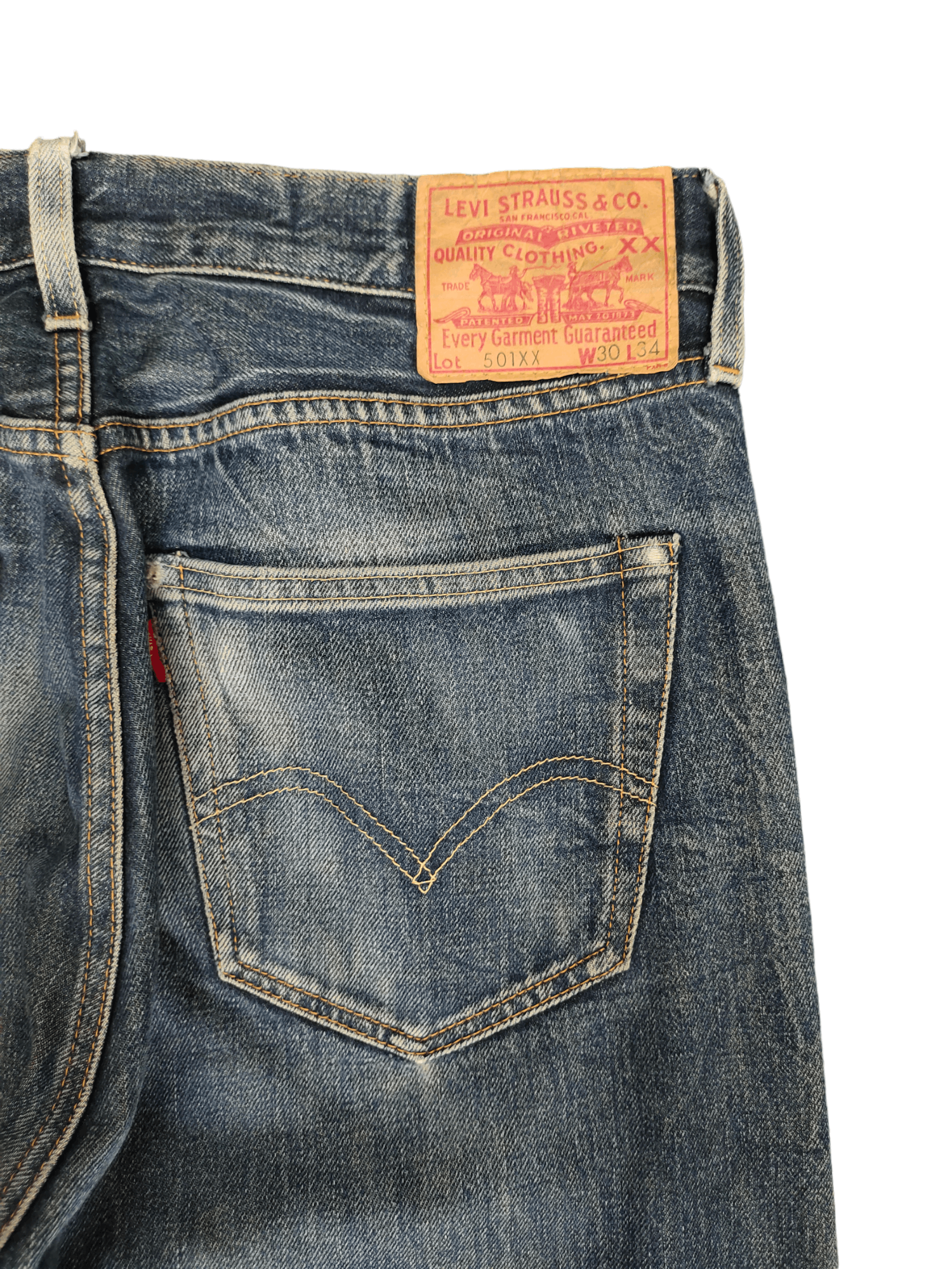 Levi's Vintage Clothing Vintage Levis 501xx Lvc Clawmarks Selvedge Jeans Big E Size US 30 / EU 46 - 10 Thumbnail