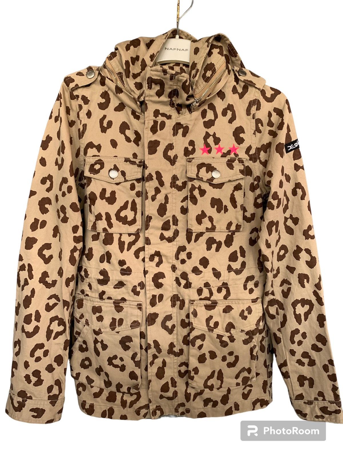 Image of X-Girl Camo Parkas Jacket in Brown, Women's (Size XS)