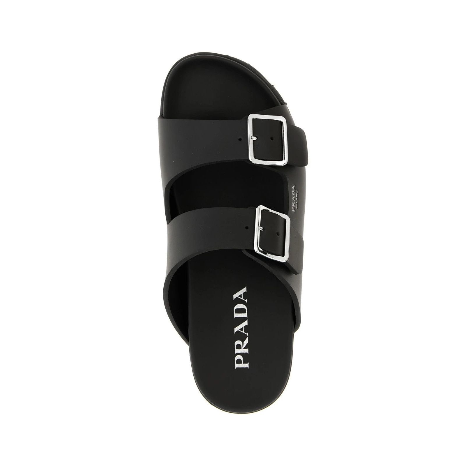 Prada PRADA Black Rubber Slides New & Authentic (Men's size:11;) Size US 11 / EU 44 - 4 Thumbnail