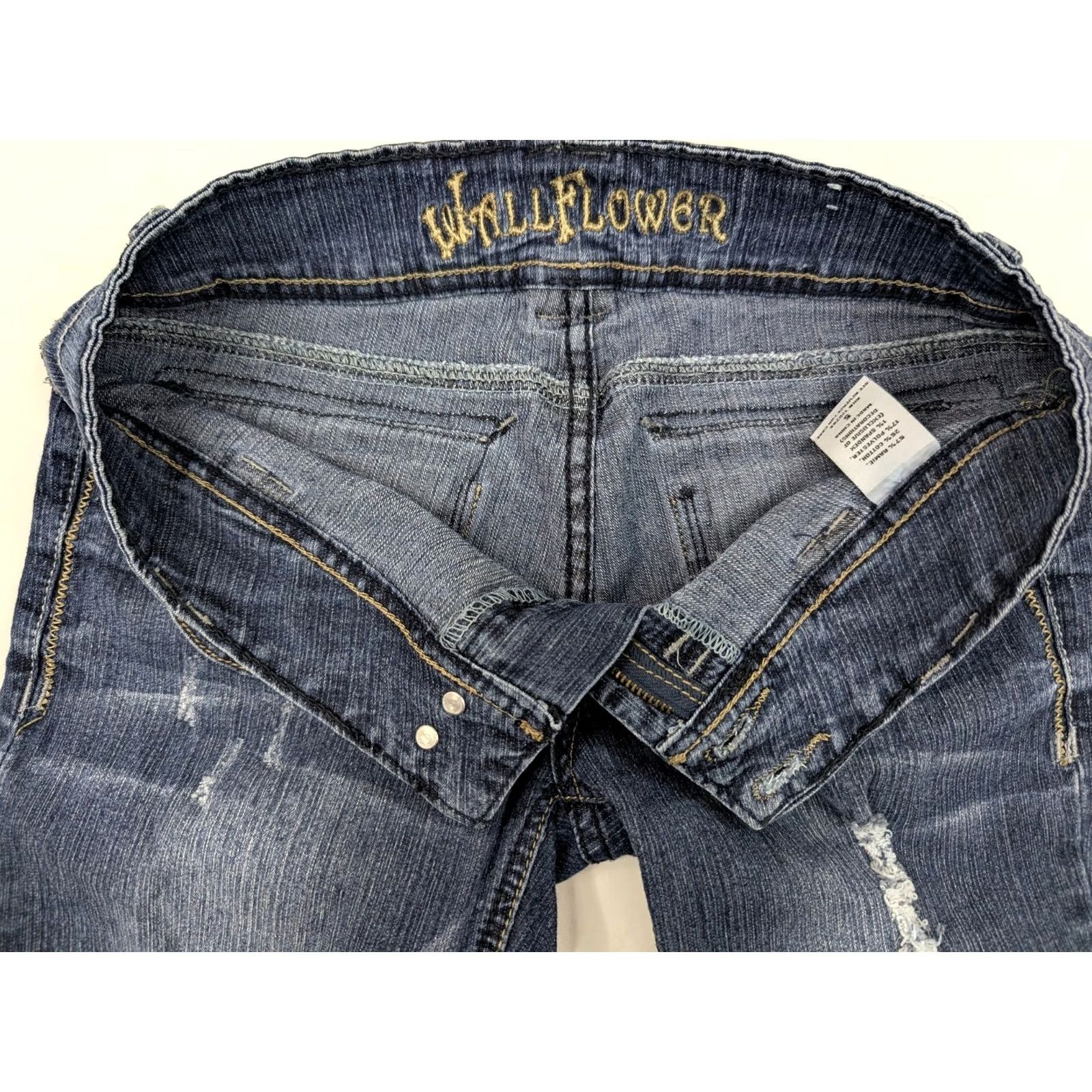 Vintage Wallflower Jeans Boots Distressed Women Junior 5 (29x32) Blue Denim 5-Pocket Size 27" / US 4 / IT 40 - 7 Thumbnail