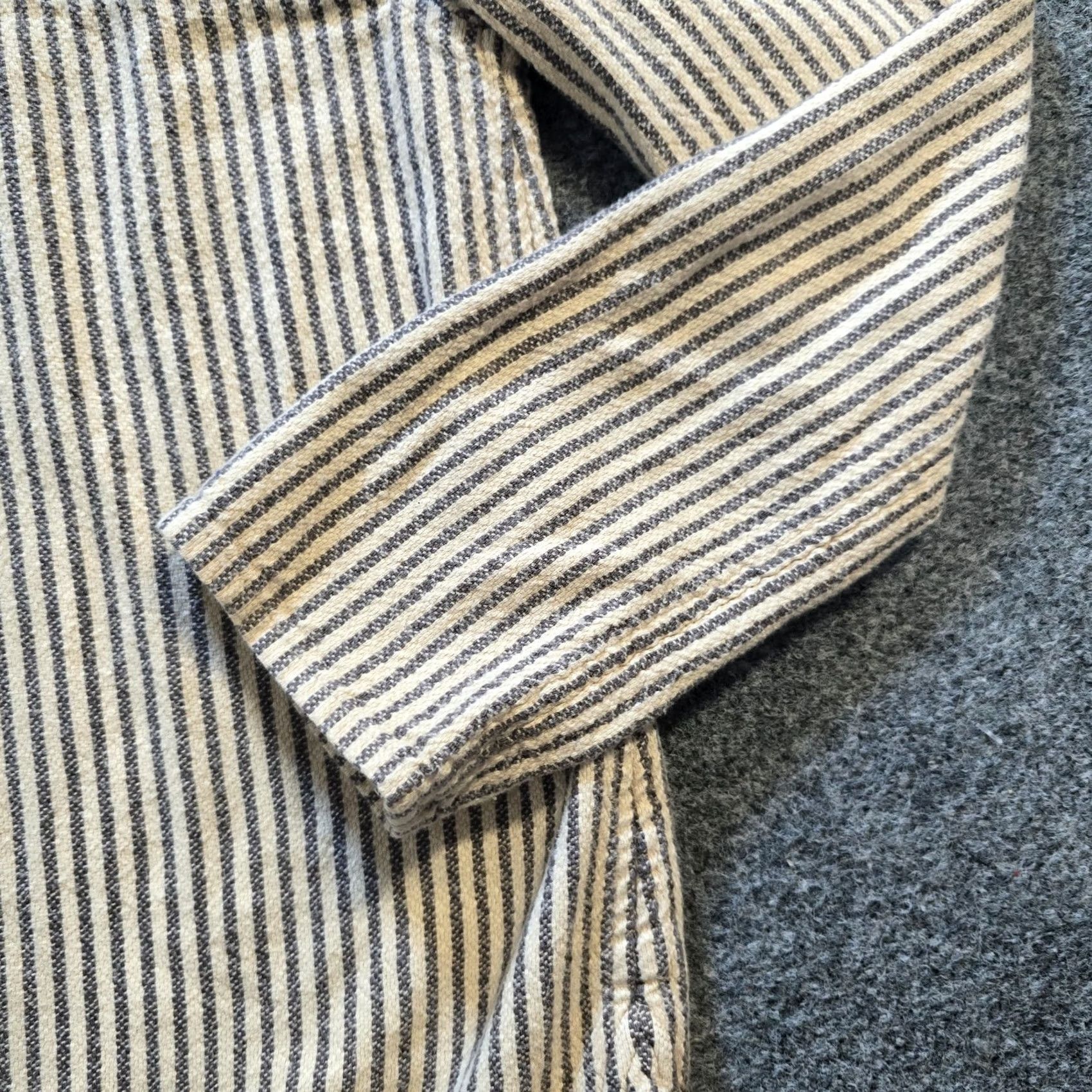 Vintage Current Elliot Top Women Size S Tan Striped Embroidered Henley Boho Casual Shirt Size S / US 4 / IT 40 - 3 Thumbnail
