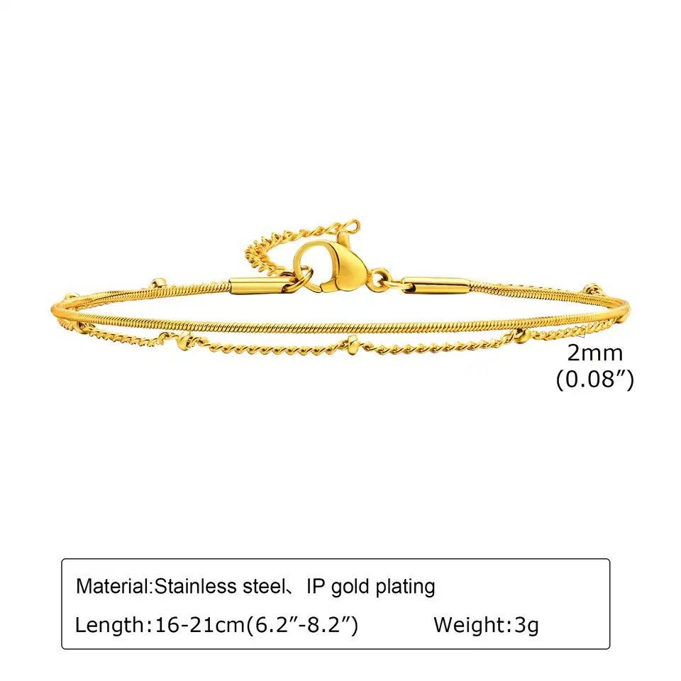 Other Double Layers Chain Bracelet Size ONE SIZE - 2 Thumbnail
