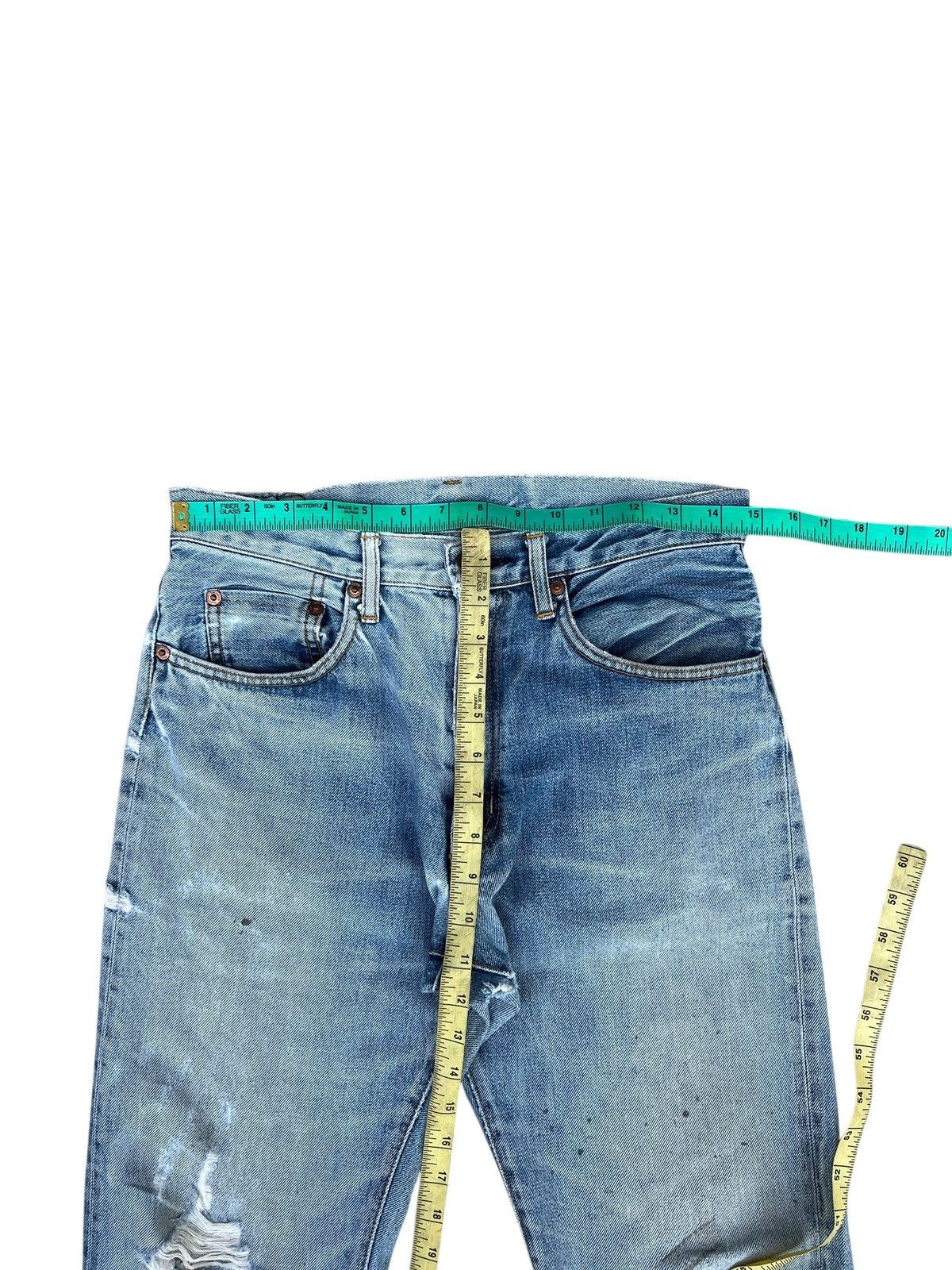 Hysteric Glamour Trashed Vintage Hysteric Glamour Faded Denim Selvedge Jeans Size US 29 - 4 Thumbnail