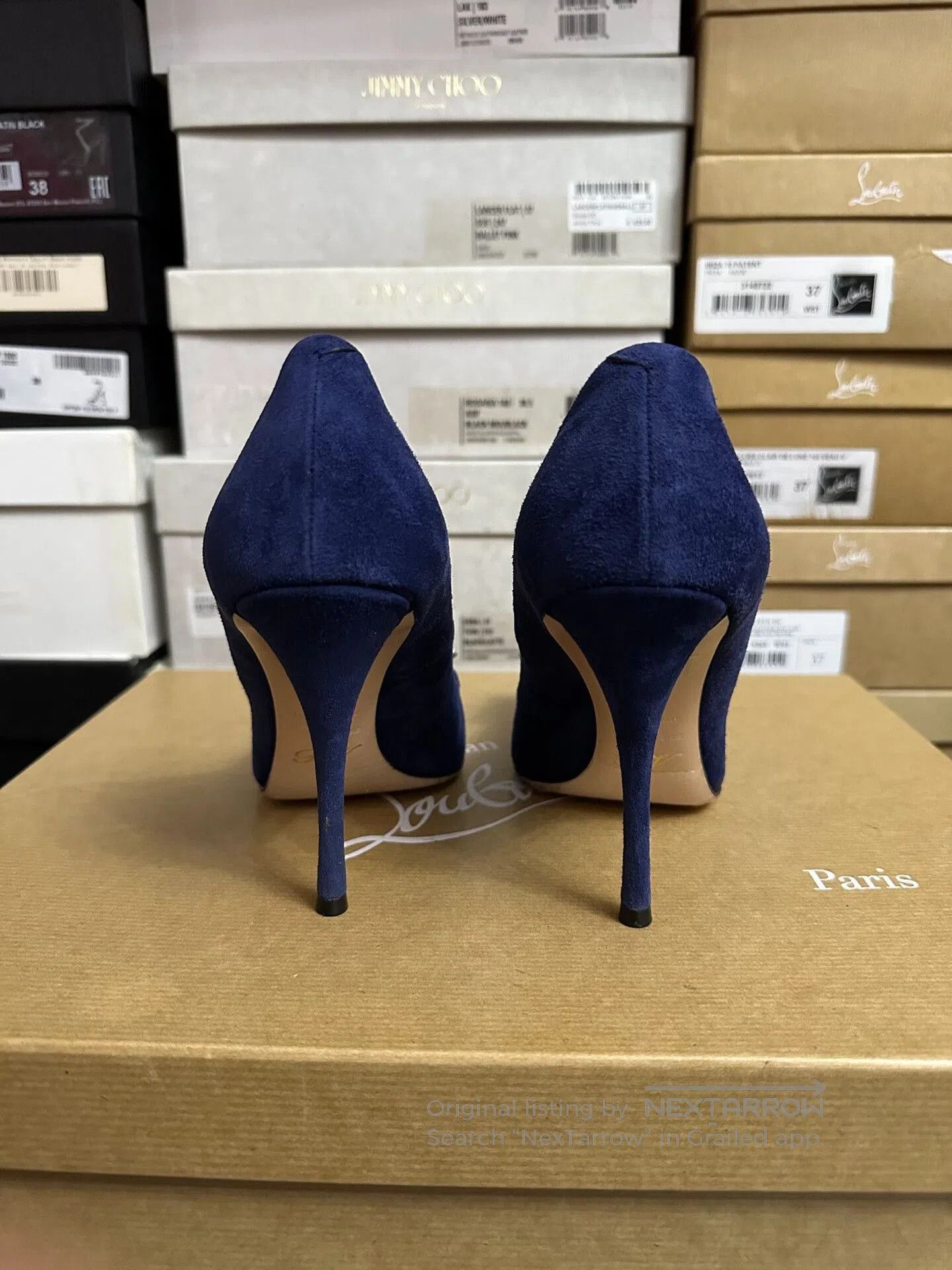 Roger Vivier Roger Vivier Blue Diamond Buckle Heels. Size US 6.5 / IT 36.5 - 4 Thumbnail