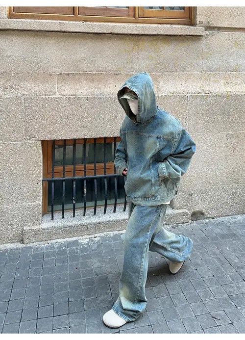Jean Yukiko x Kaori Stylish Oversized Denim Hoodie Jacket Size US M / EU 48-50 / 2 - 7 Thumbnail