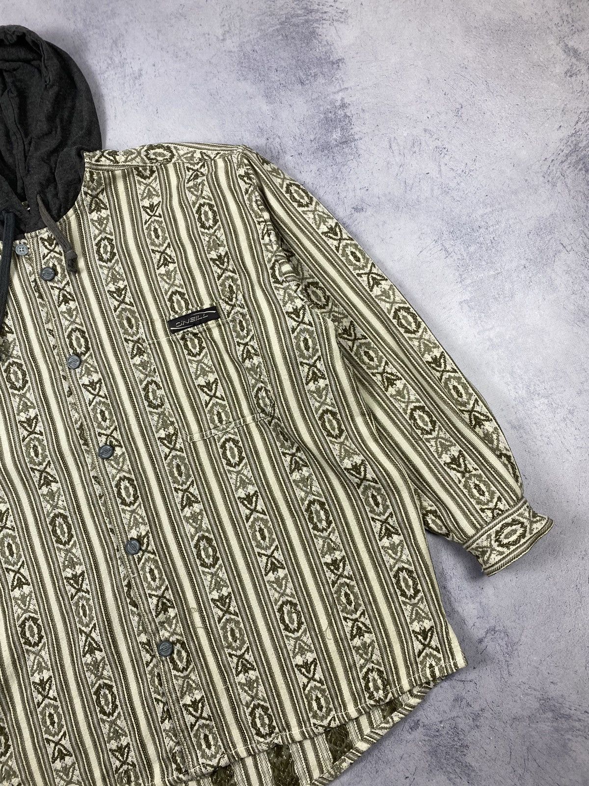 O'Neill Vintage Oneill Flannel Button Up Shirt Hoodie Y2K Surf Skate Size US L / EU 52-54 / 3 - 3 Thumbnail