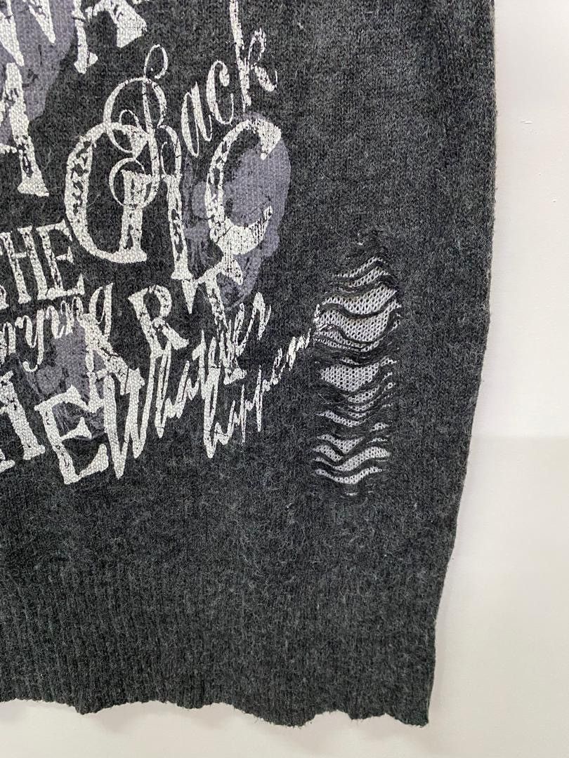 Japanese Brand Distressed Knit Top Cornflake V Neck Punk Style T-Shirt Size M / US 6-8 / IT 42-44 - 6 Thumbnail