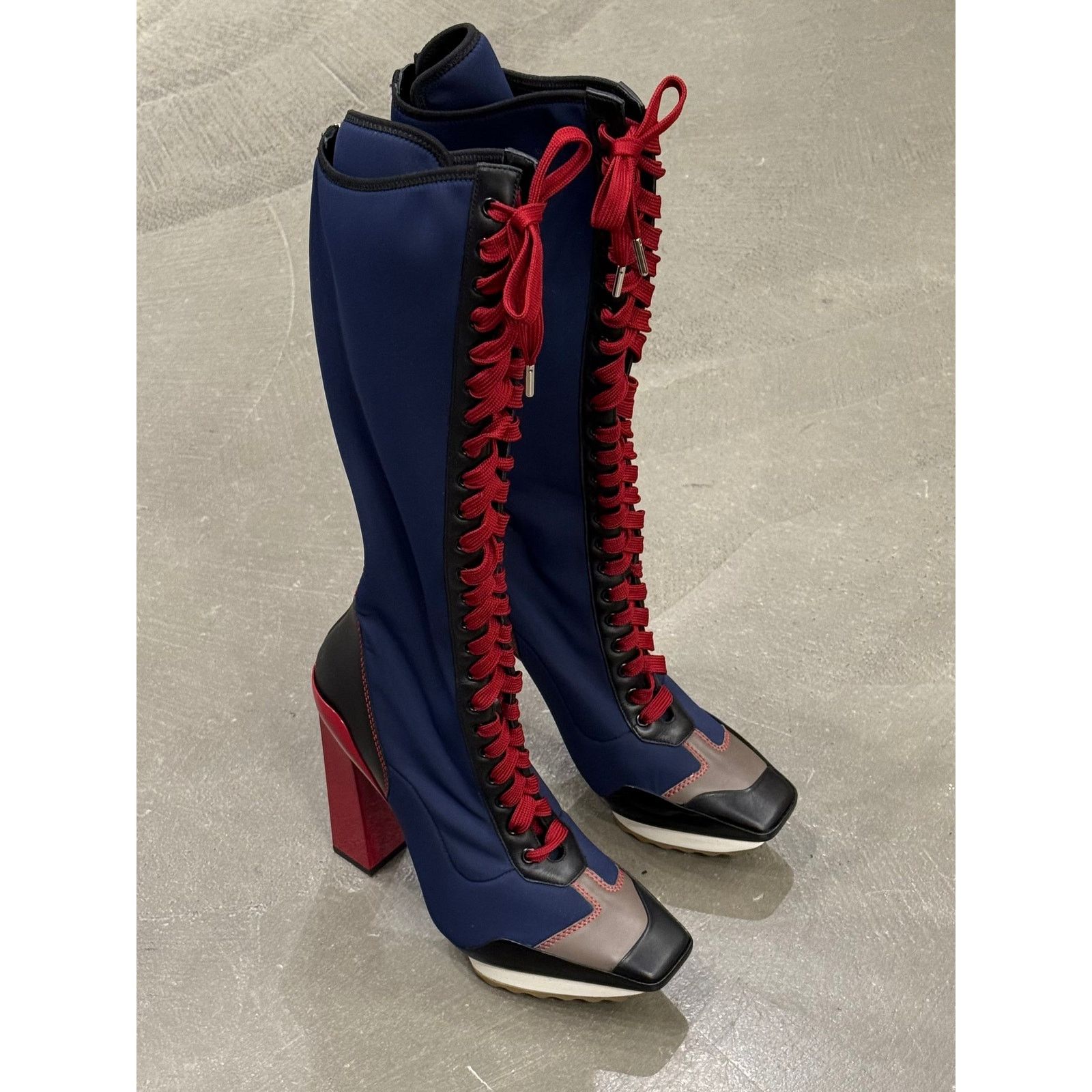 Versace S/S2017 Versace iconic runway neoprene multi color high boot Size US 9 / IT 39 - 3 Thumbnail