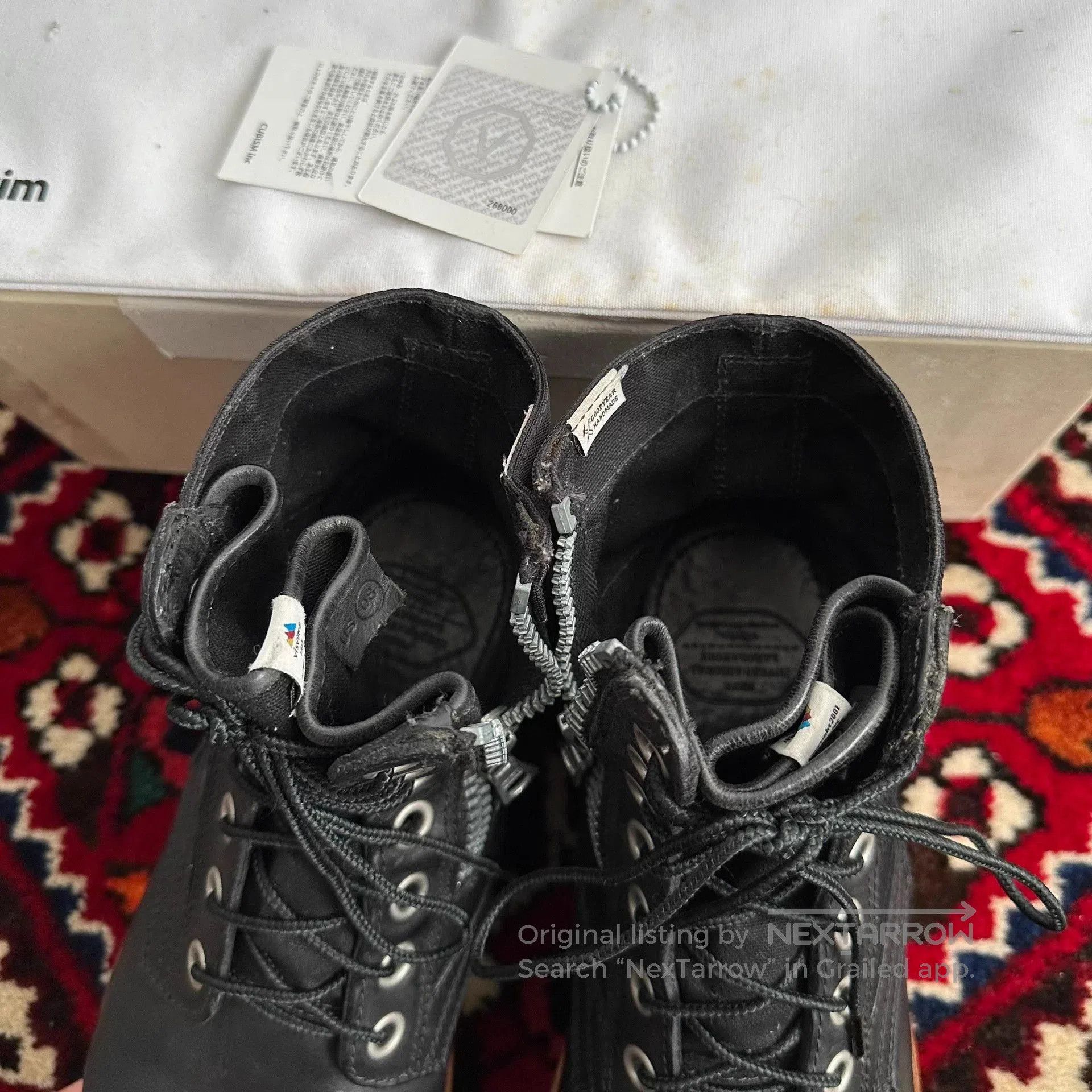 Visvim Black Leather Lace-Up Boots Size 8. Size US 8 / EU 41 - 6 Thumbnail