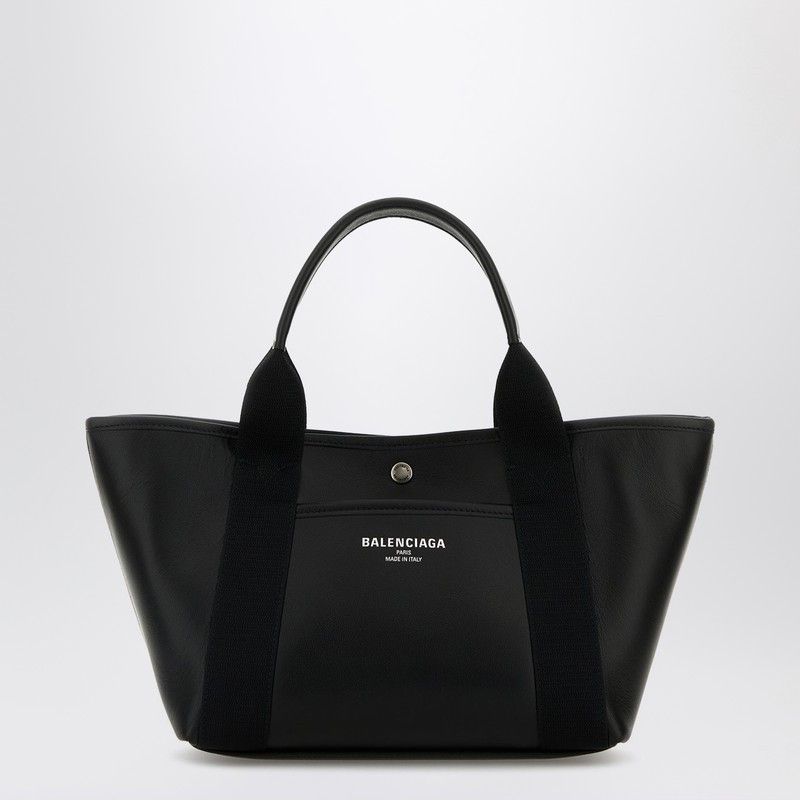 Balenciaga Balenciaga Biarritz Shopping Bag In Black Leather Size ONE SIZE - 1 Thumbnail