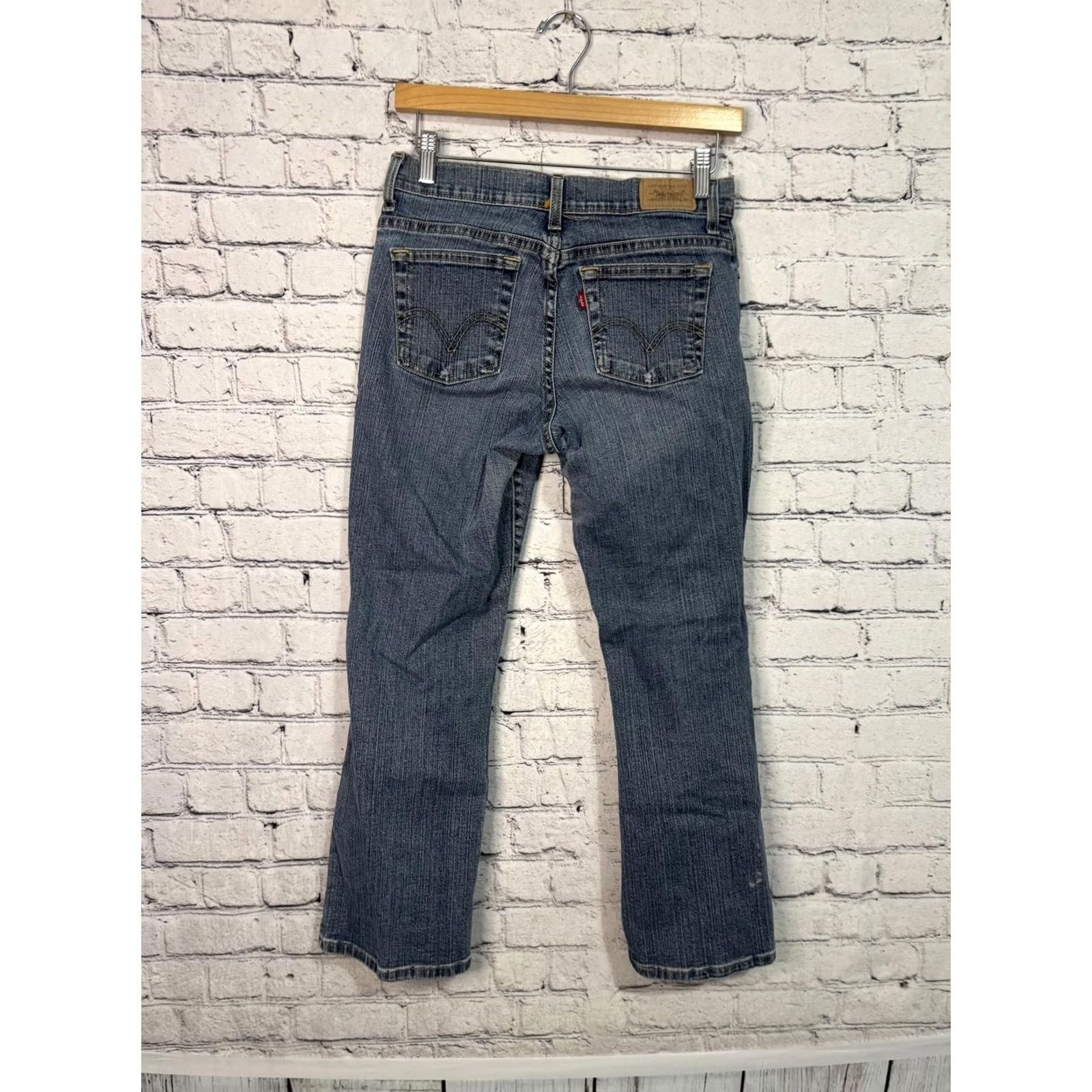Levi's Levi's Relaxed Boot Cut Jeans 550 Women 6 Blue Denim 25x28 Regular Inseam 28 Matrix Button Fly Comfort Stretch Size 42" / US 20 - 6 Thumbnail