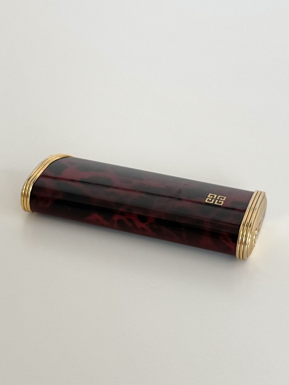 ★ ELEGANCE ART DECO DARK RED GOLD GIVENCHY LIGHTER