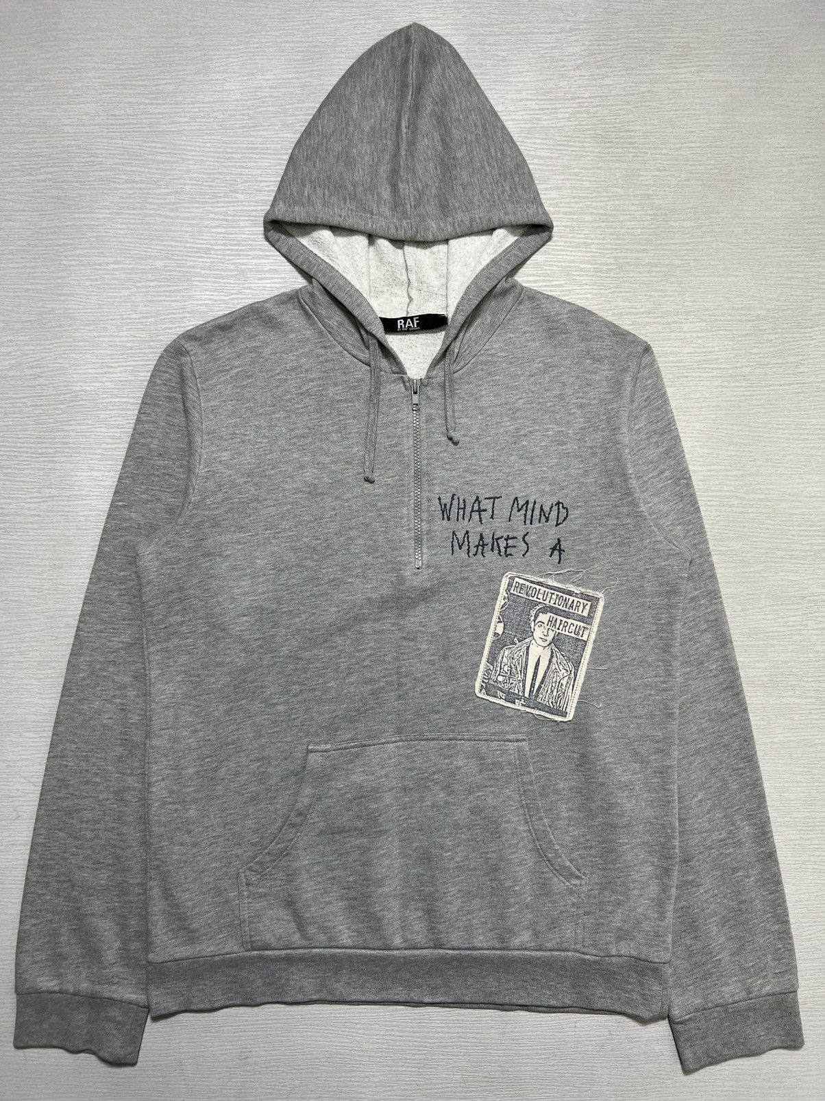 Raf by Raf Simons Raf by Raf Simons - Patchwork Half Zip Hoodie Size US XL / EU 56 / 4 - 2 Thumbnail