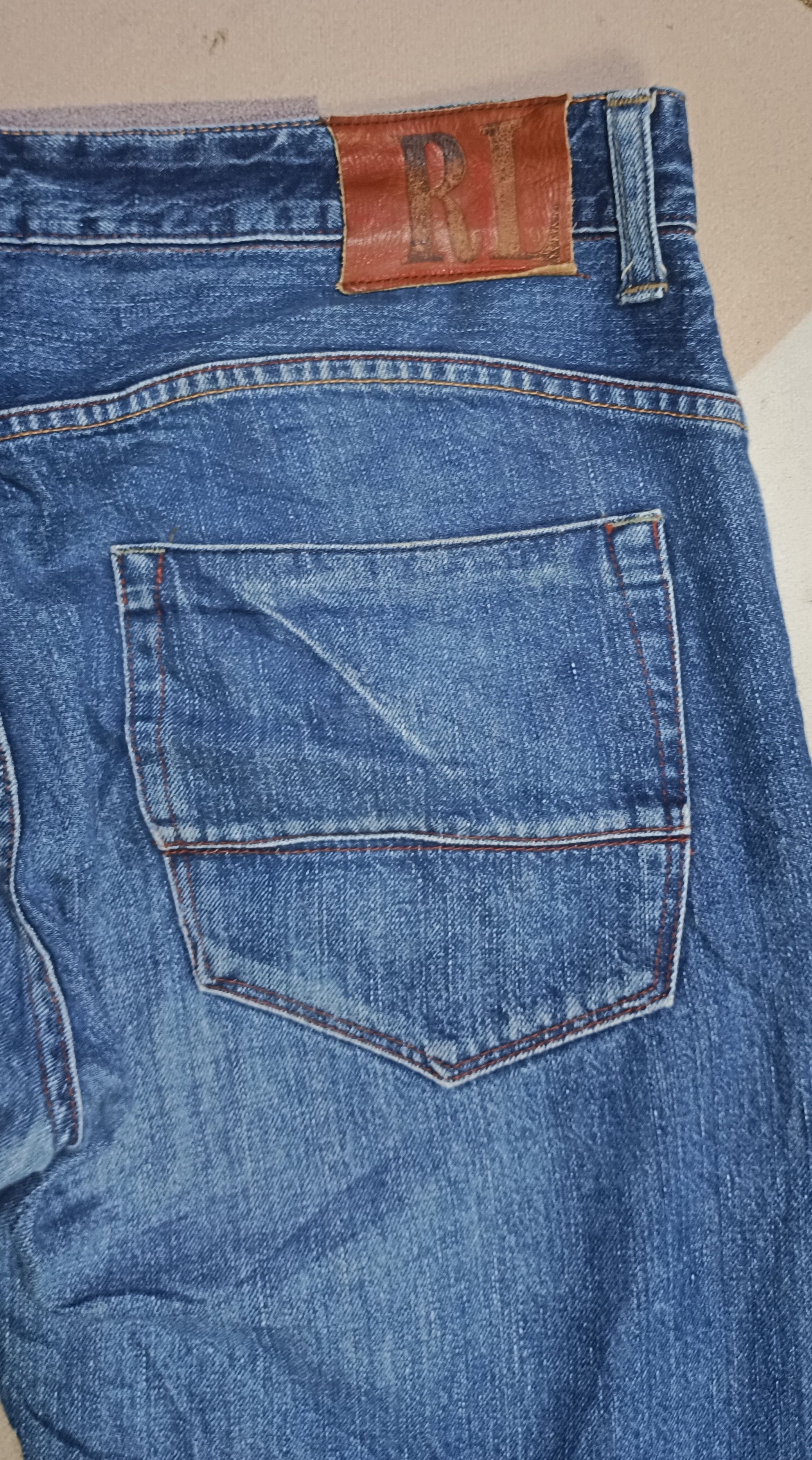 Polo Ralph Lauren Vintage Polo Ralph Lauren Pai Leather Distressed Denim Size US 34 / EU 50 - 8 Thumbnail