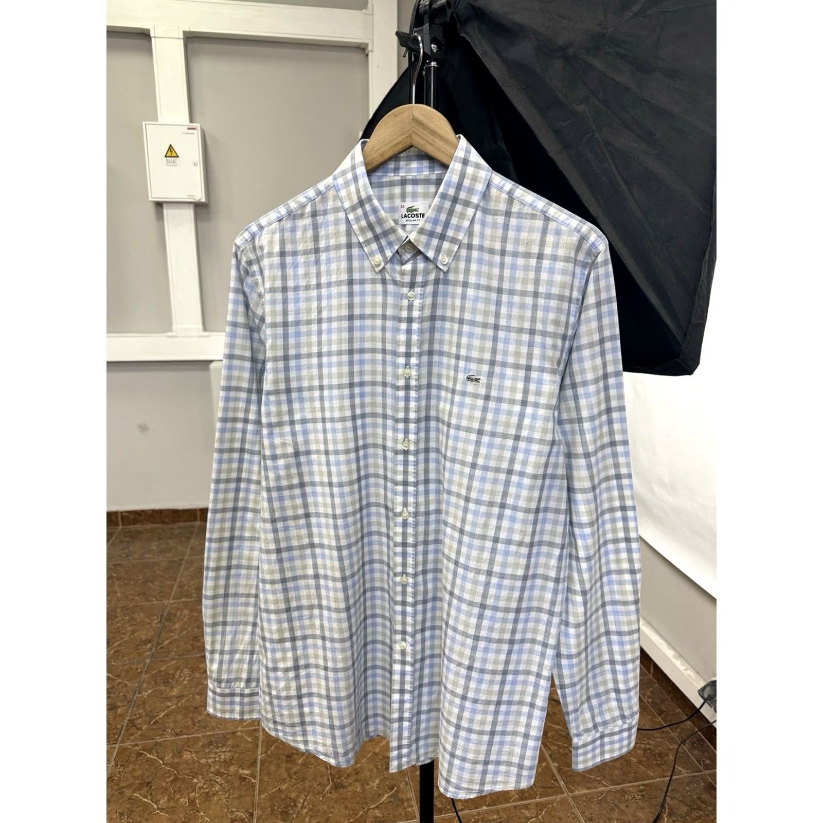 Lacoste VINTAGE Lacoste Shirt Mens 43 90s Regular Fit Made France Retro Size Size US XL / EU 56 / 4 - 2 Thumbnail