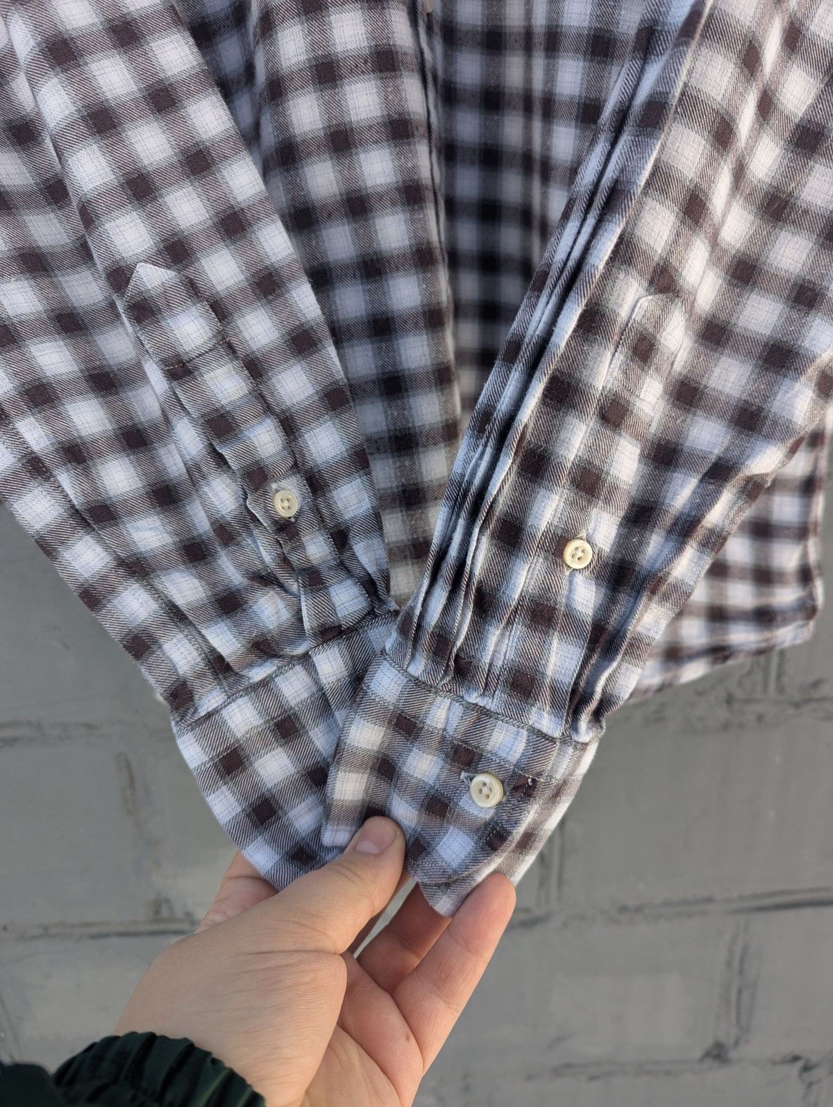 Boggi Boggi Milano Flannel Plaid Casual Shirt Size 48 Size US M / EU 48-50 / 2 - 4 Thumbnail