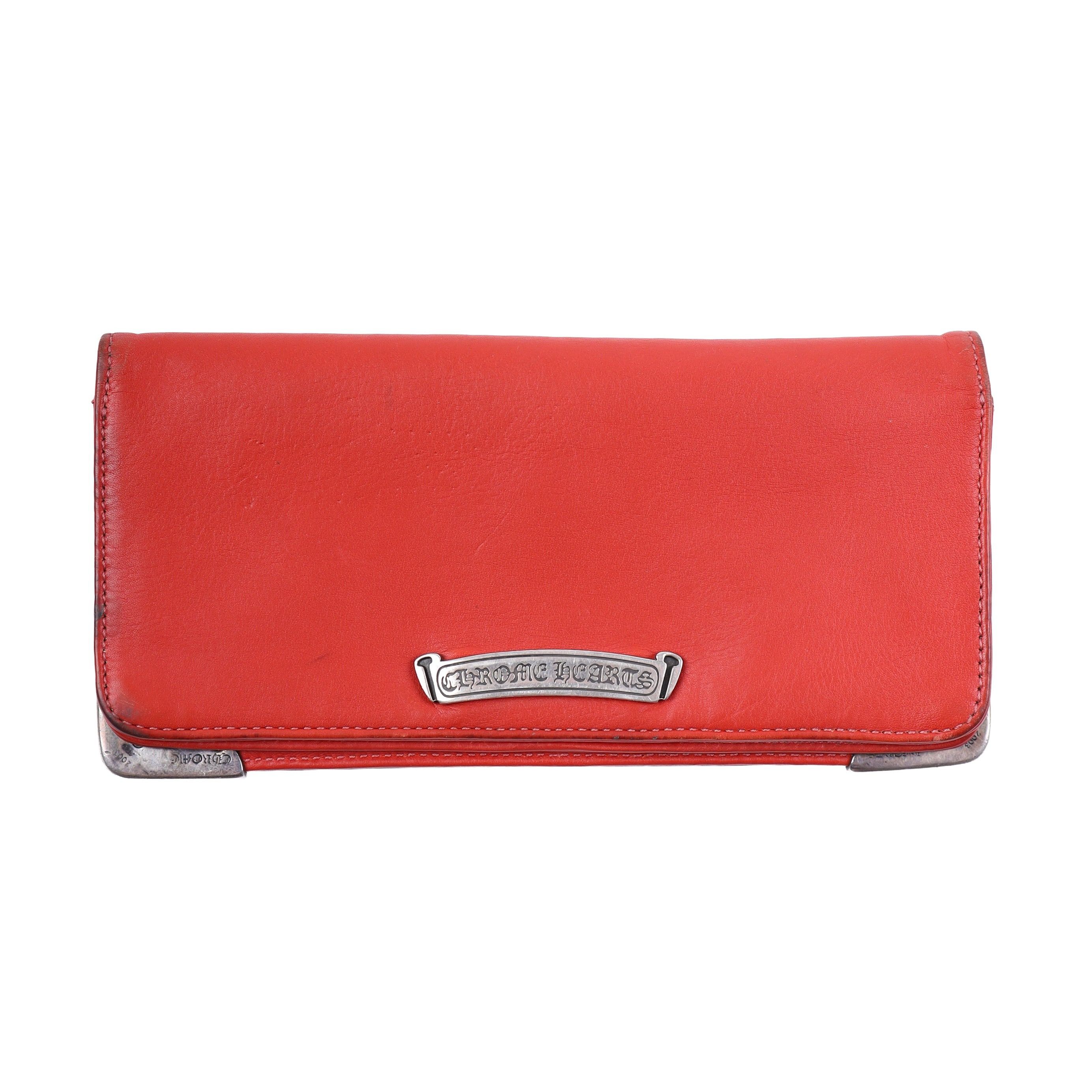 Chrome Hearts CHROME HEARTS LONG LEATHER WALLET RED Size ONE SIZE - 2 Thumbnail