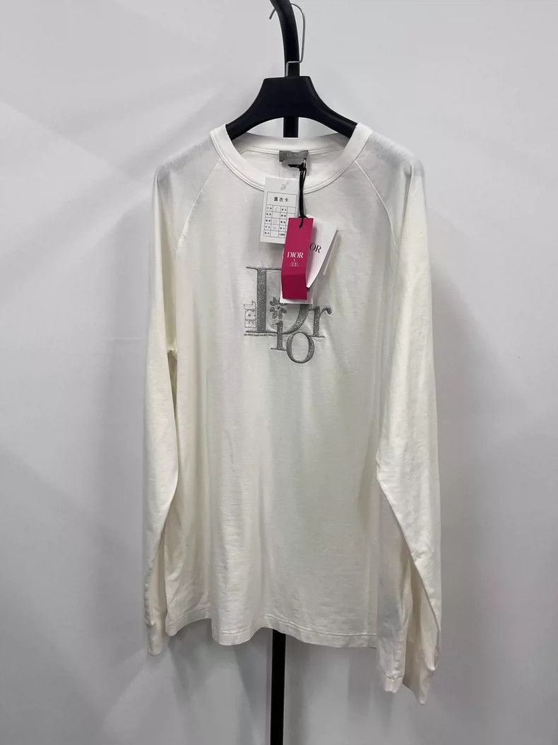 Dior DIOR Logo monogram embroidered crew neck pullover casual lo Size US L / EU 52-54 / 3 - 1 Thumbnail