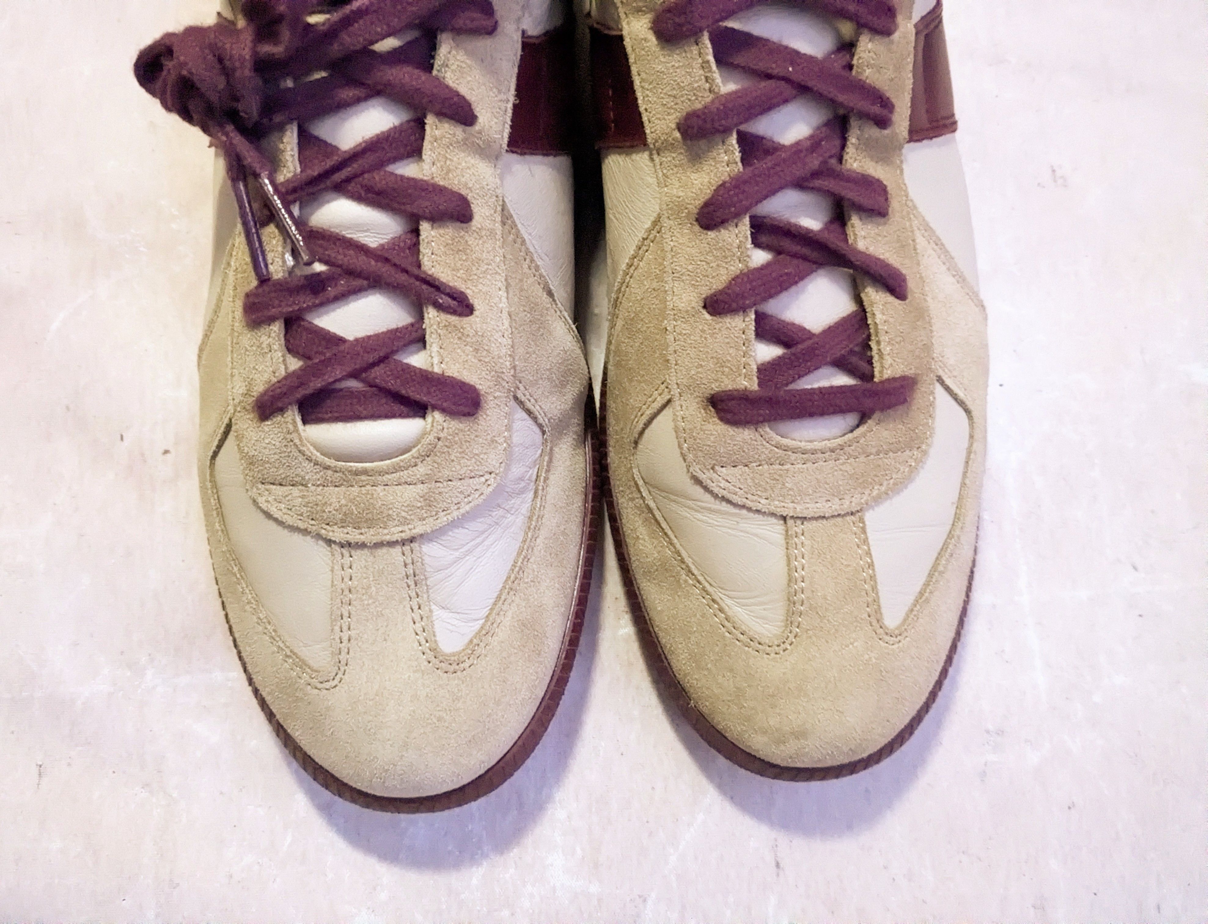 Maison Margiela Maison Margiela Replica GAT Biege Burgundy 12 45 Suede Size US 12 / EU 45 - 3 Thumbnail
