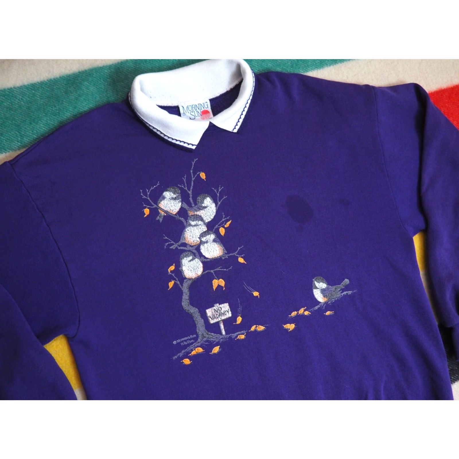 Vintage VINTAGE Morning Sun Pullover Sweatshirt Shirt Woman 90s Purple L Size L / US 10 / IT 46 - 3 Thumbnail