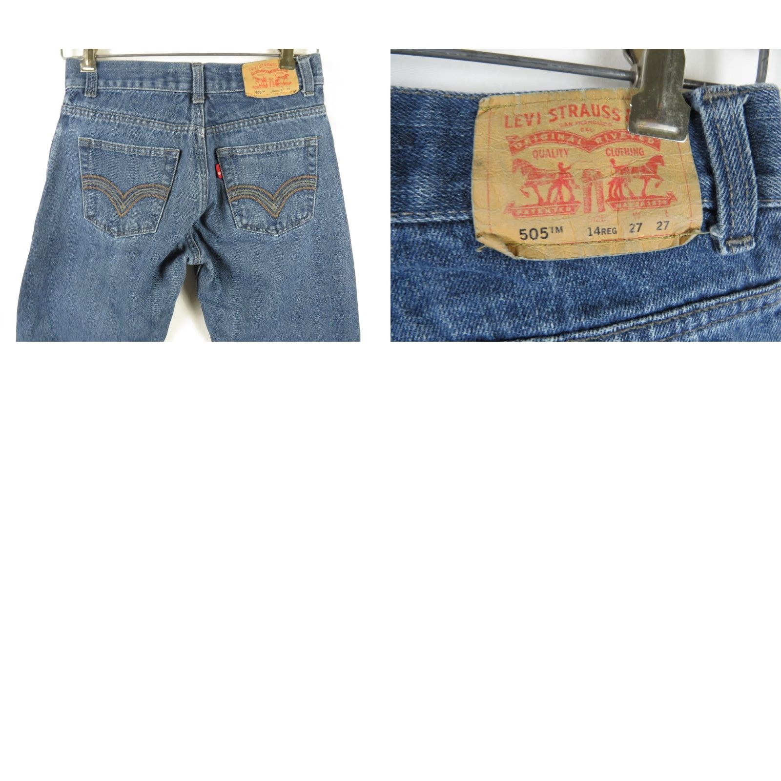 Levi's VINTAGE Levi's 505 Jeans Denim Straight 27X27 Blue Relaxed Regular Men Size US 27 - 8 Thumbnail