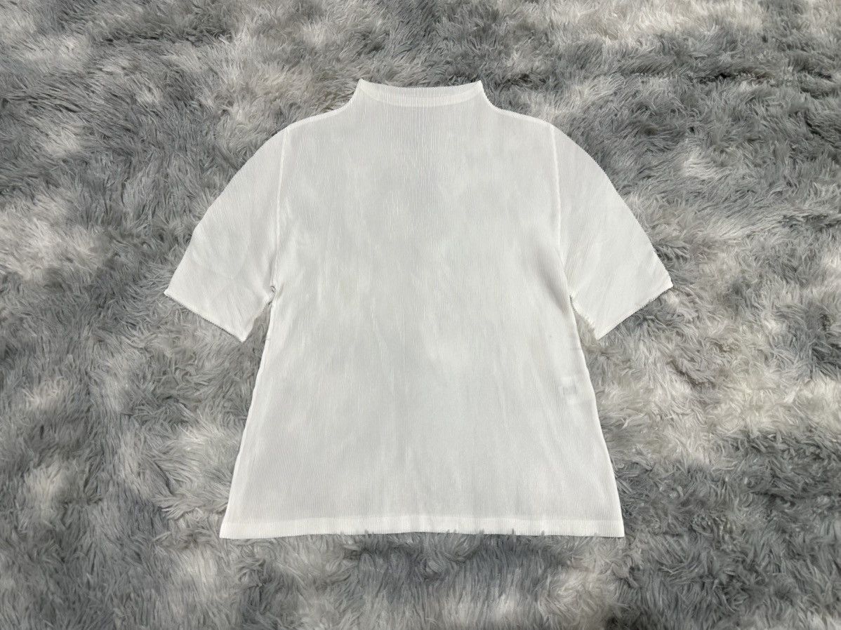 Pleats Please Issey Miyake 🔥Pleats Please Issey Miyake High Neck Top White Size US M / EU 48-50 / 2 - 1 Thumbnail