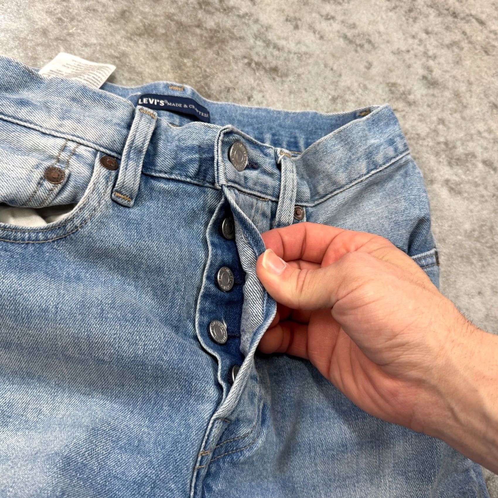 Levi's Levi's 501 Jeans Womens 25 Made & Crafted Selvedge Button Fly Blue Mom 90s Womens Jeans Size 42" / US 20 - 7 Thumbnail