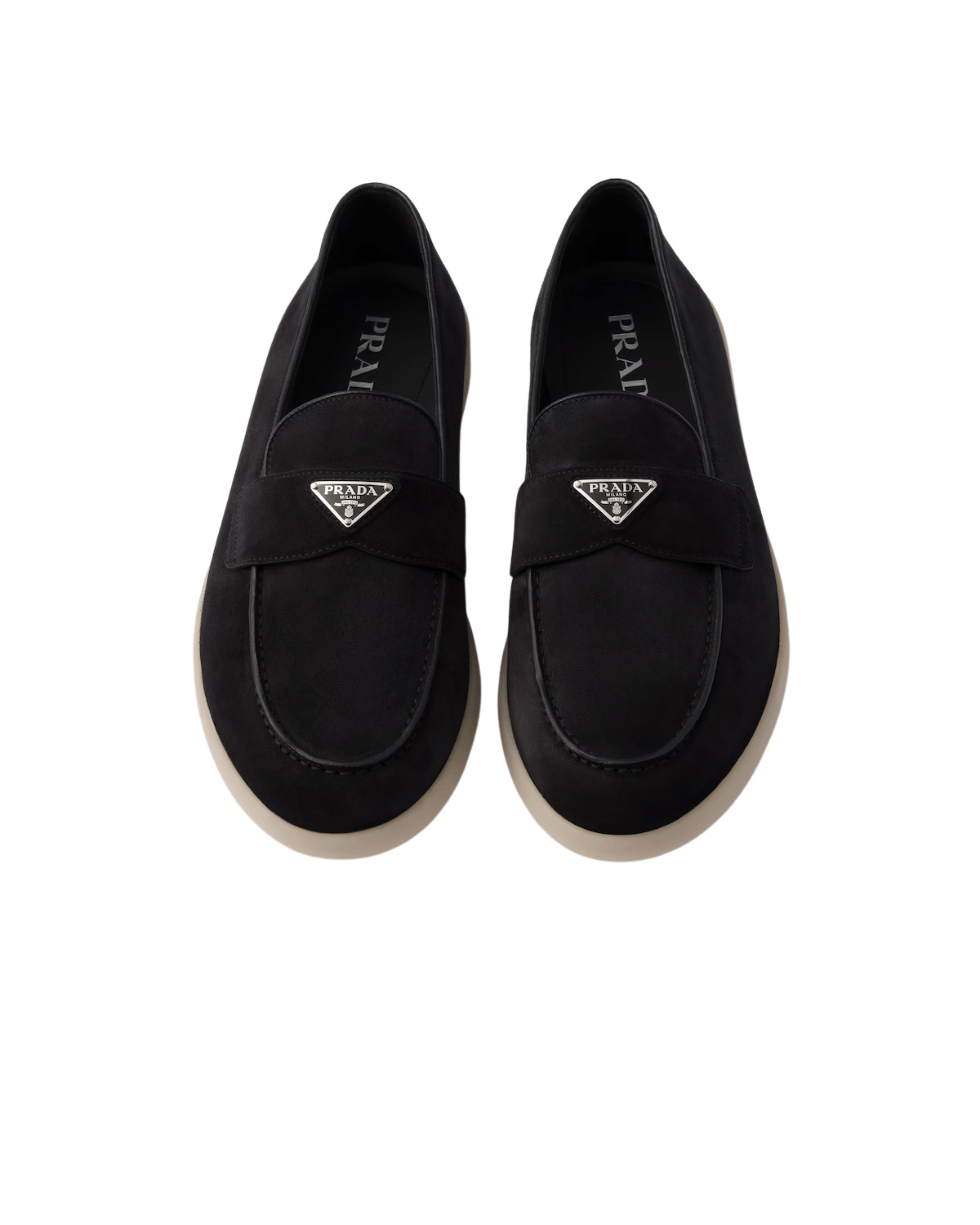Prada PRADA $995 Black Suede Loafers New And Authentic Size US 8.5 / EU 41-42 - 3 Thumbnail