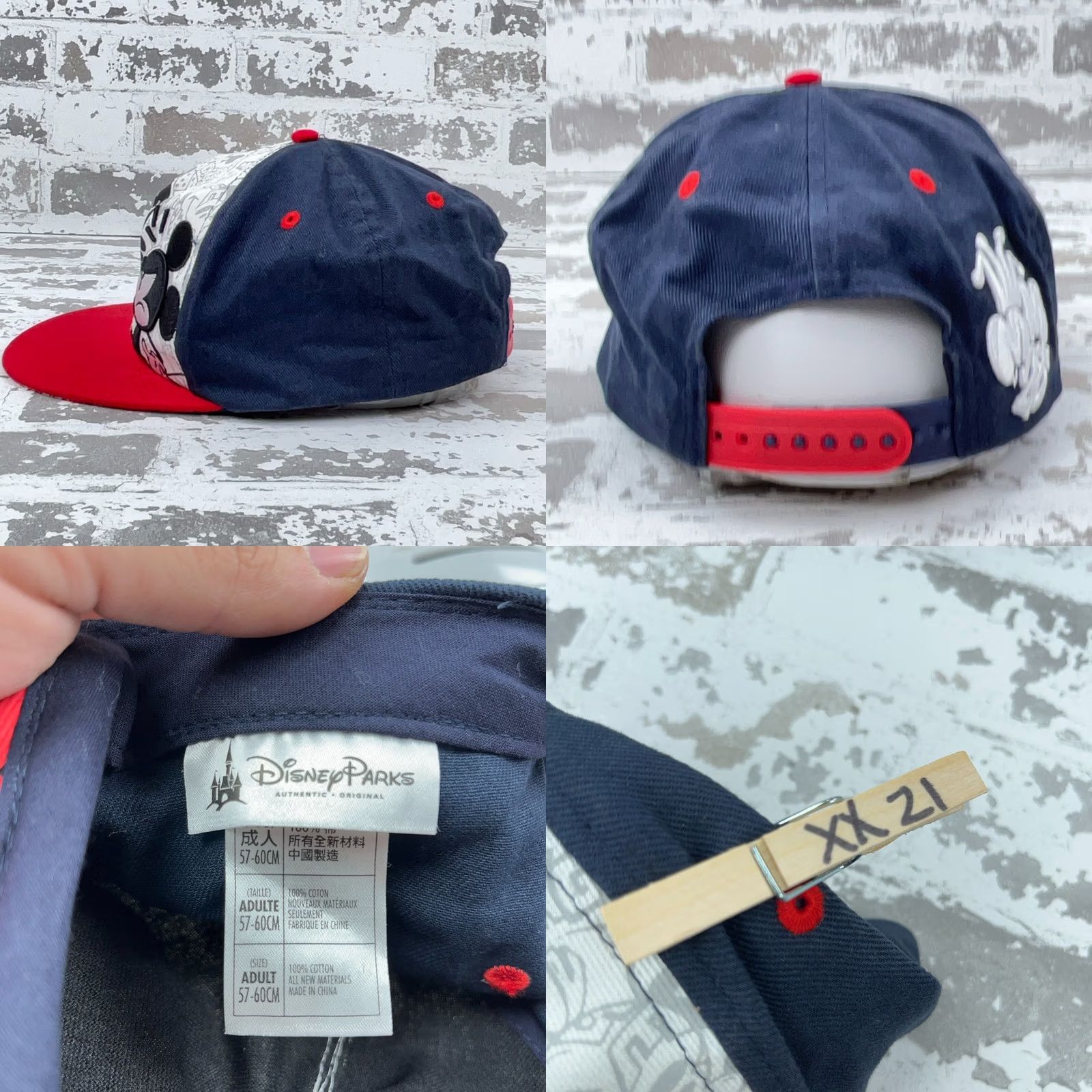 Disney Disney Mickey Mouse Hat Cap Snap Back Blue Red Graffiti Cartoon Skater Hip Hop Size ONE SIZE - 8 Thumbnail