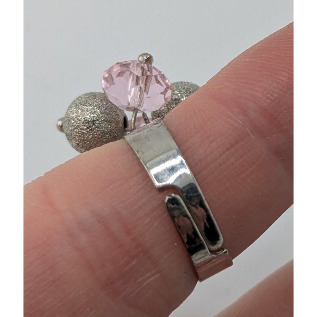 Other Coquette Beaded Cluster Ring Adjustable Size 5 3/4 Size ONE SIZE - 5 Thumbnail