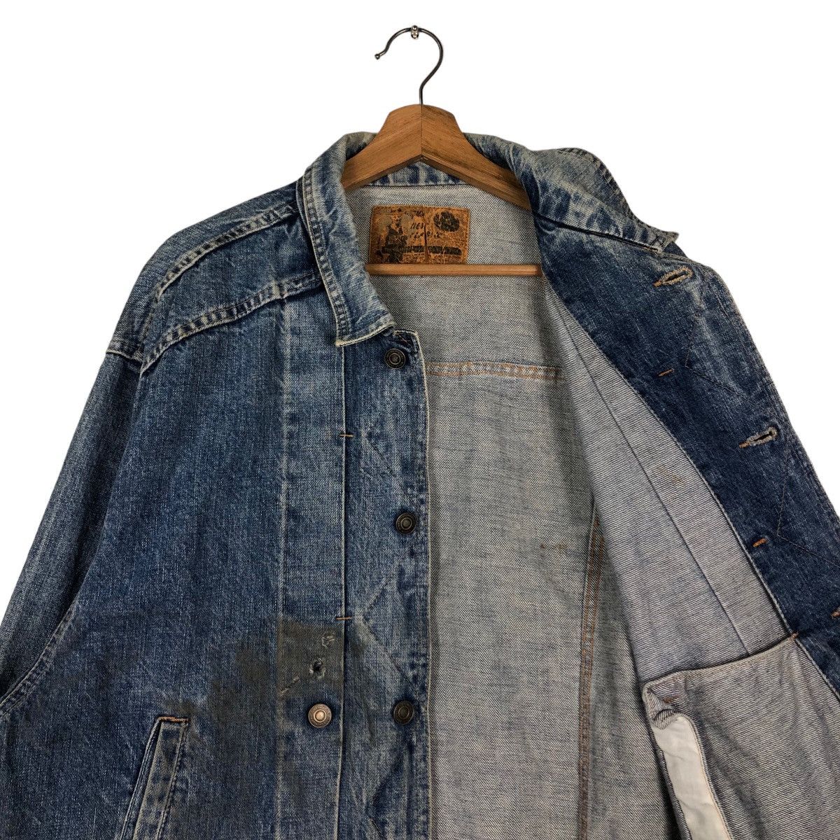 Japanese Brand 🔥Vintage Trucker Denim Biker Jacket Inspire Toyo Enterprise Size US M / EU 48-50 / 2 - 12 Thumbnail