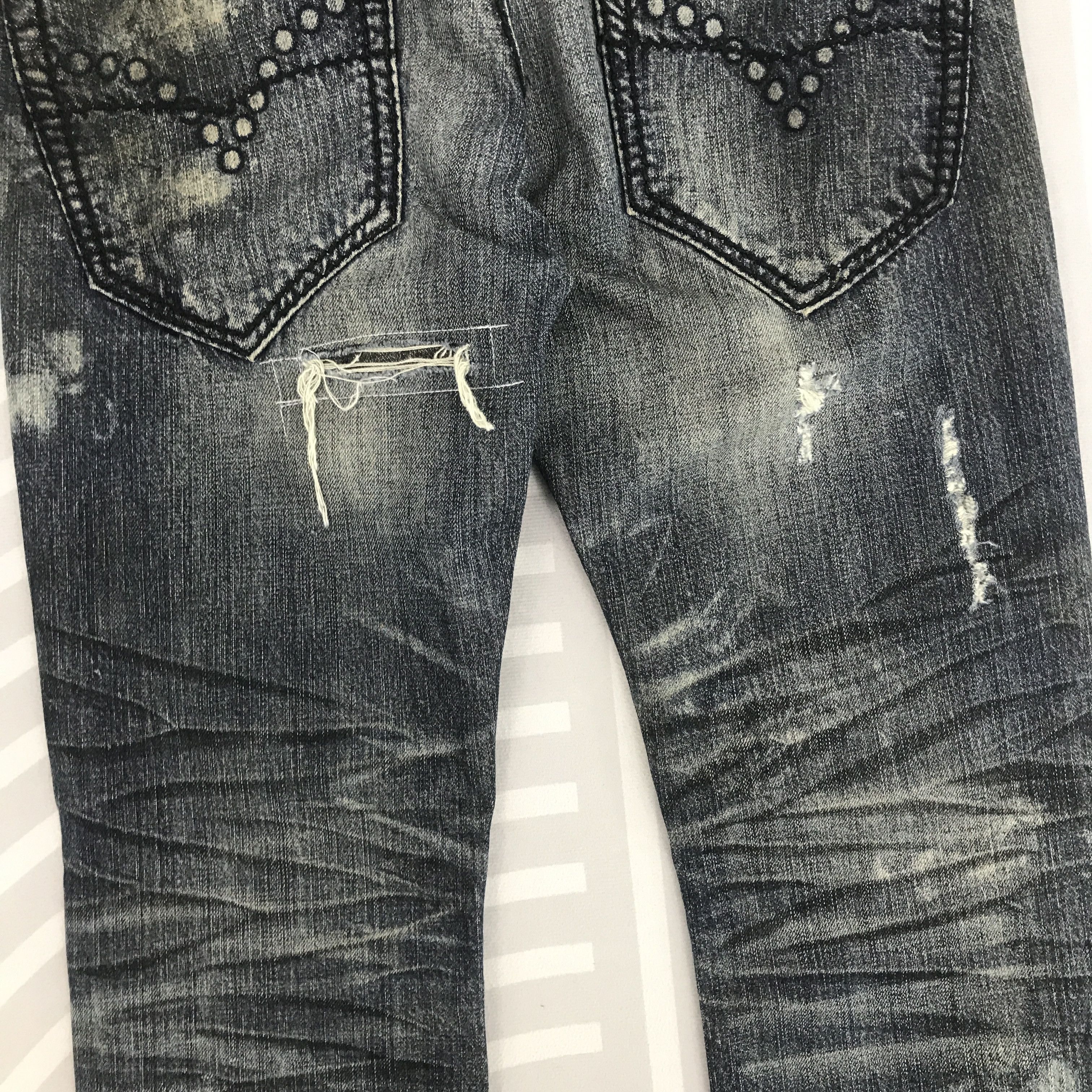 Japanese Brand × Vintage Flare Japanese brand Style Distressed Bootcut Denim pants Size US 30 / EU 46 - 7 Thumbnail