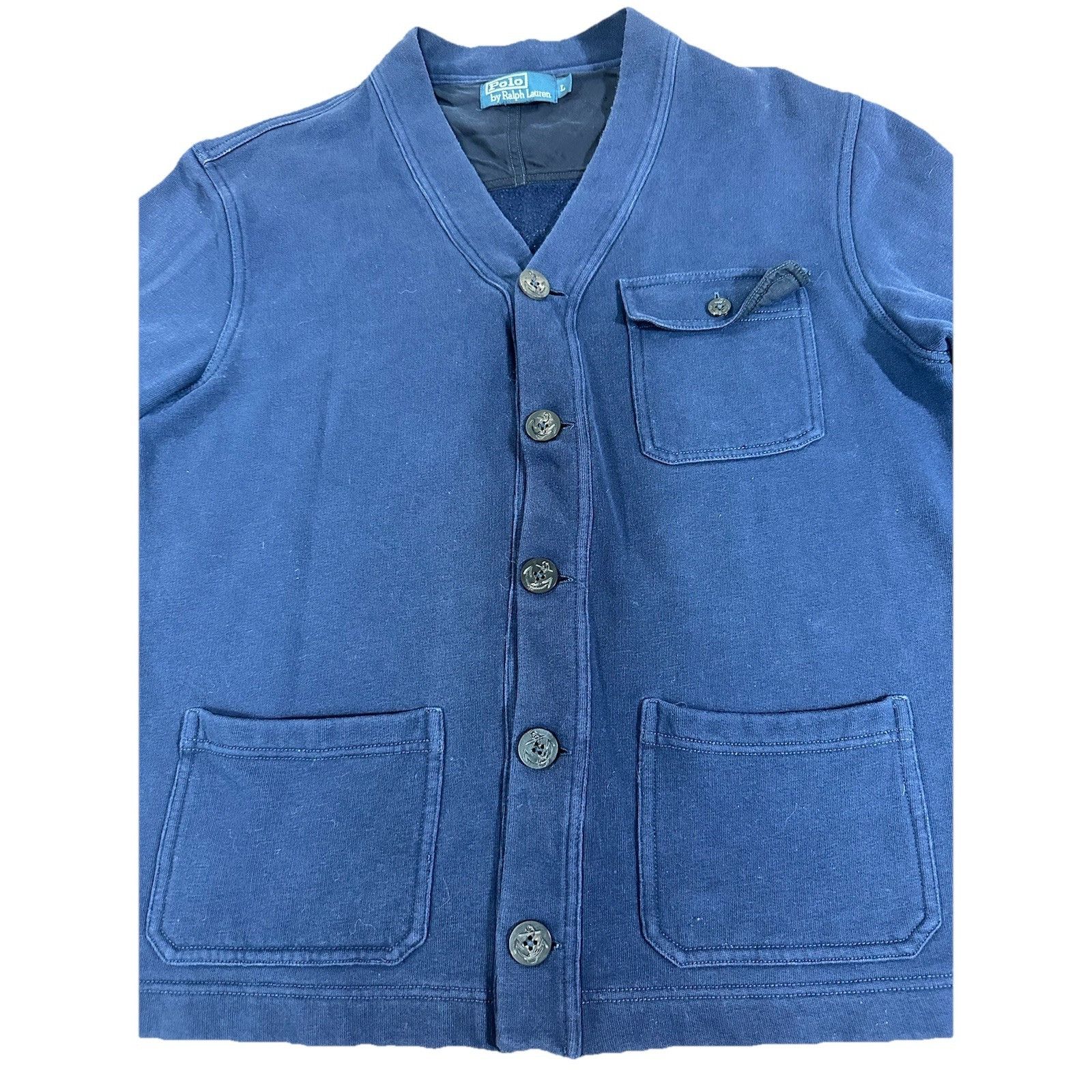 Polo Ralph Lauren Vintage Polo Ralph Lauren Cotton Shawl Collar Button Up Card Size US L / EU 52-54 / 3 - 2 Thumbnail